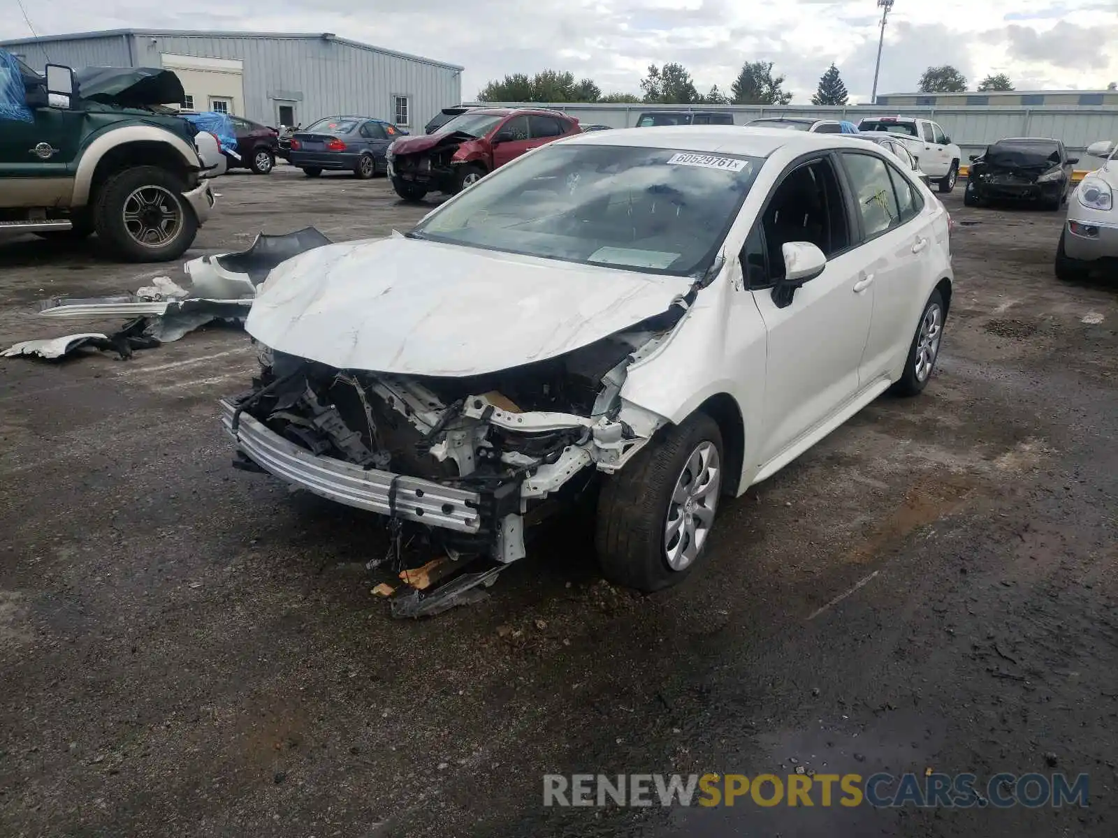 2 Photograph of a damaged car JTDEPRAE1LJ013841 TOYOTA COROLLA 2020