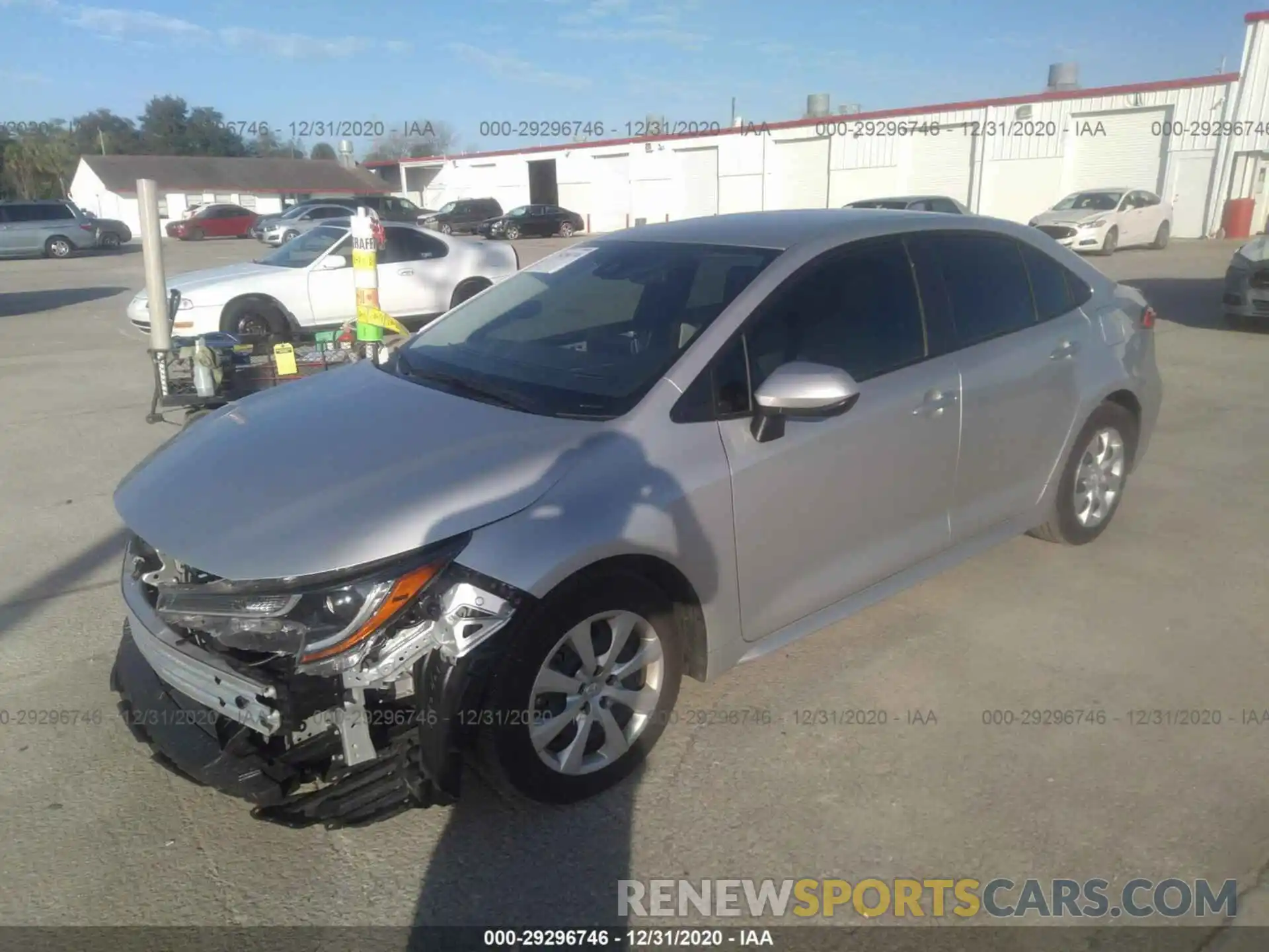 2 Photograph of a damaged car JTDEPRAE1LJ015203 TOYOTA COROLLA 2020