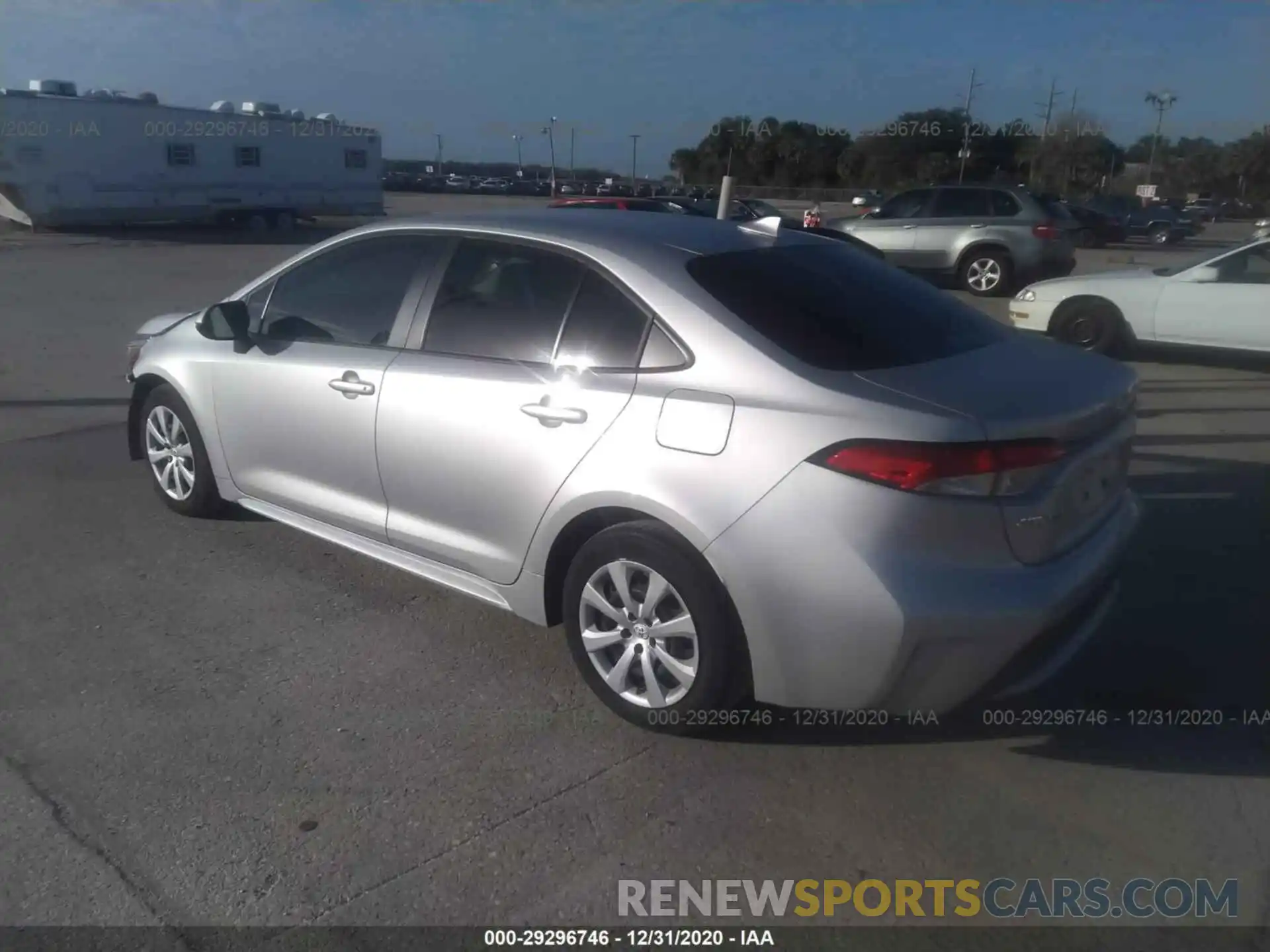 3 Photograph of a damaged car JTDEPRAE1LJ015203 TOYOTA COROLLA 2020