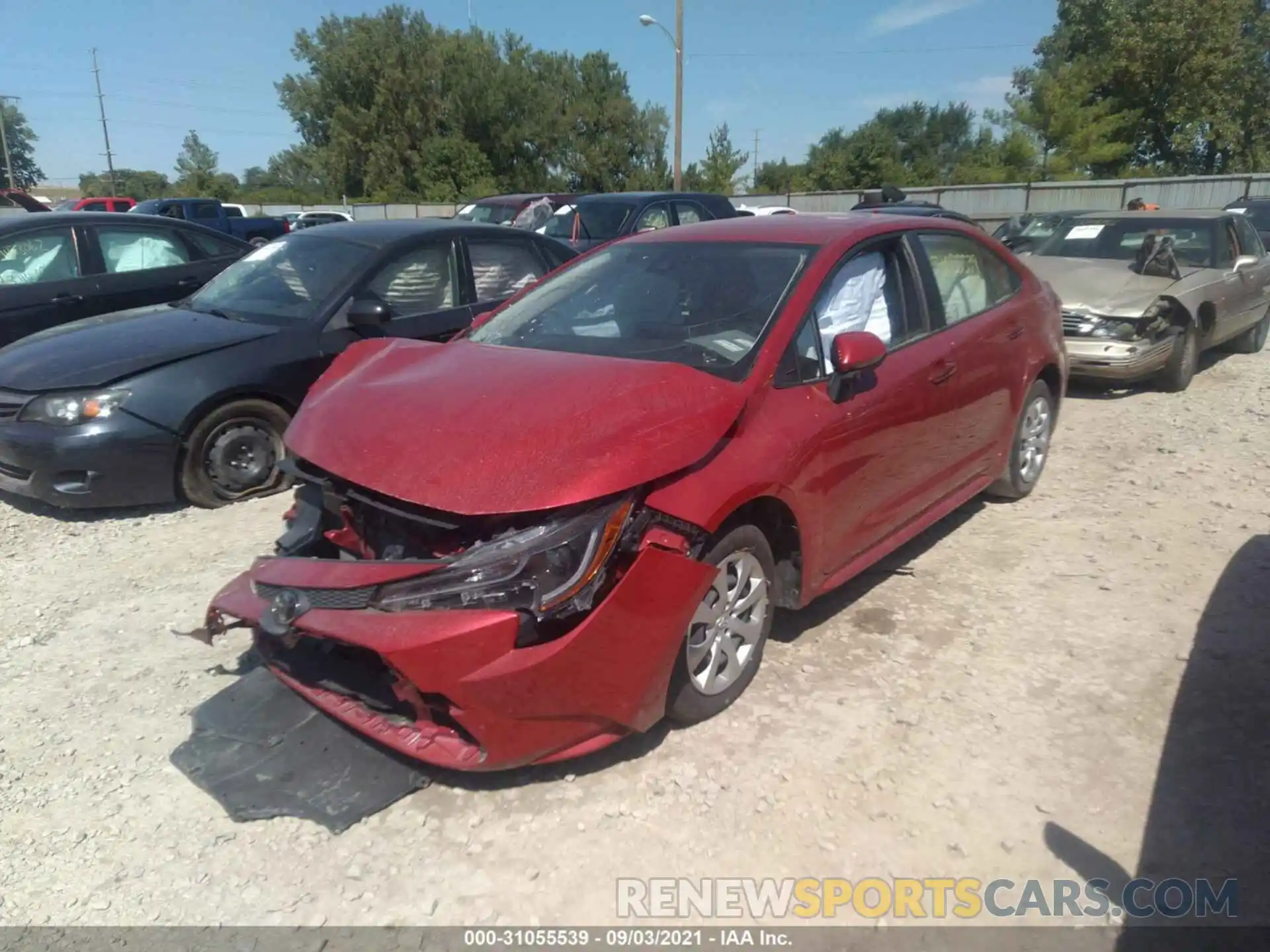 2 Photograph of a damaged car JTDEPRAE1LJ015542 TOYOTA COROLLA 2020