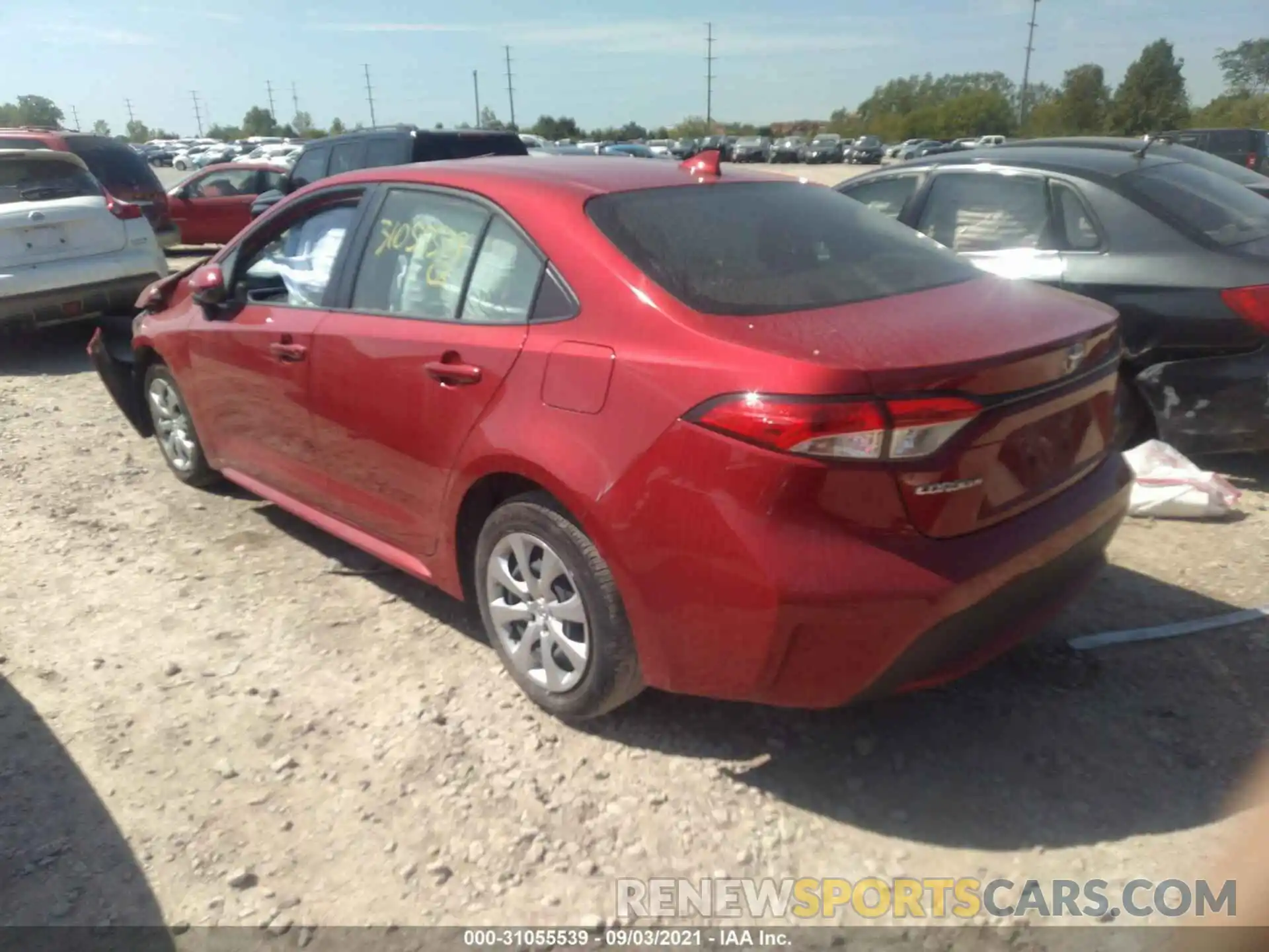 3 Photograph of a damaged car JTDEPRAE1LJ015542 TOYOTA COROLLA 2020