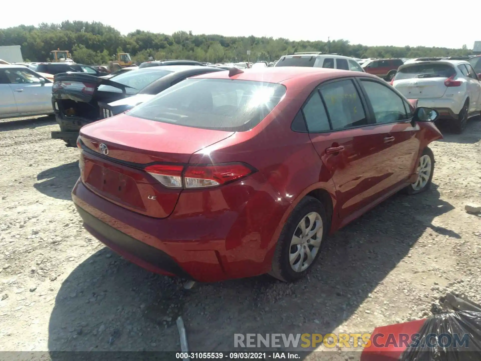 4 Photograph of a damaged car JTDEPRAE1LJ015542 TOYOTA COROLLA 2020