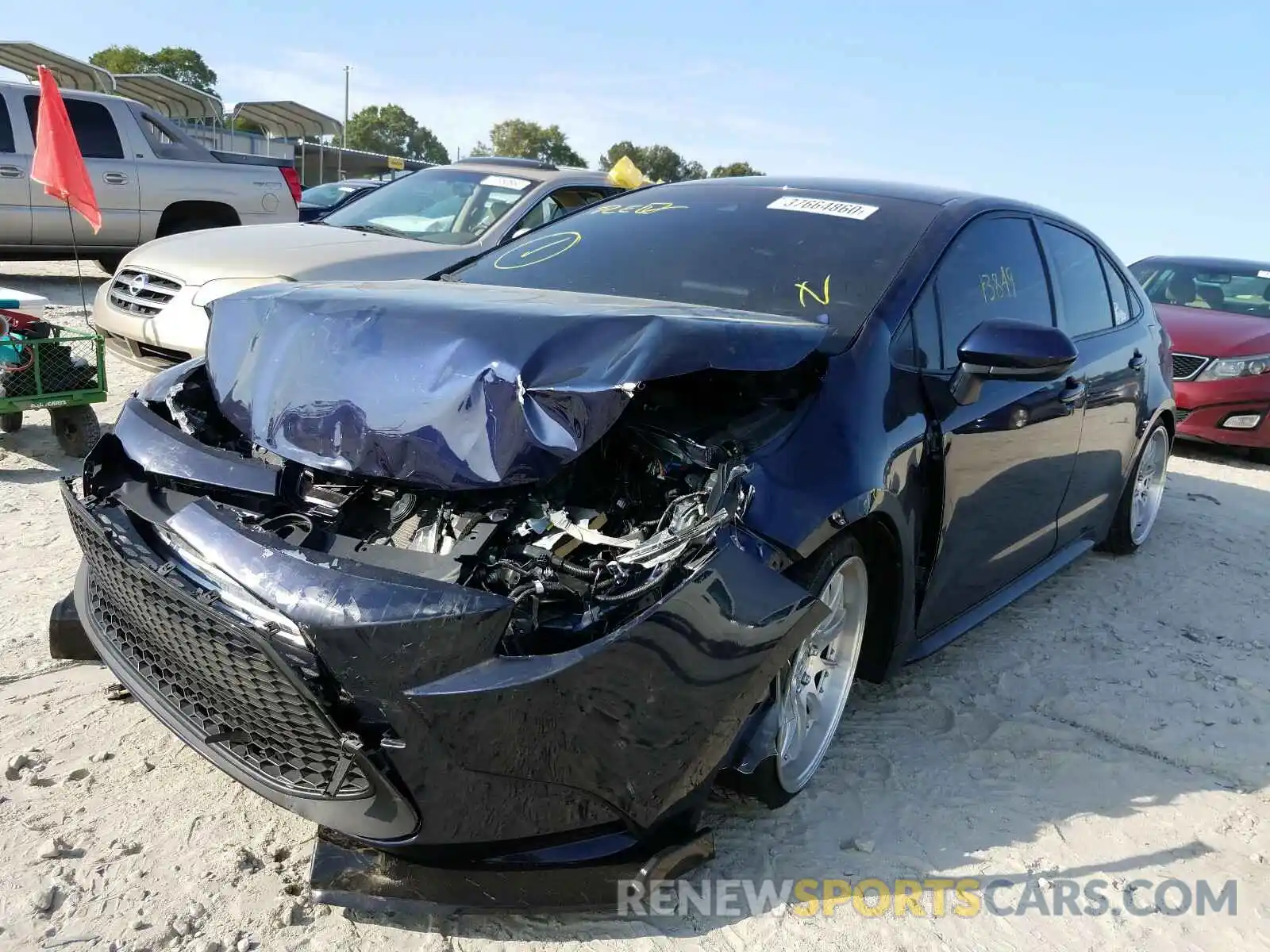 2 Photograph of a damaged car JTDEPRAE1LJ016271 TOYOTA COROLLA 2020