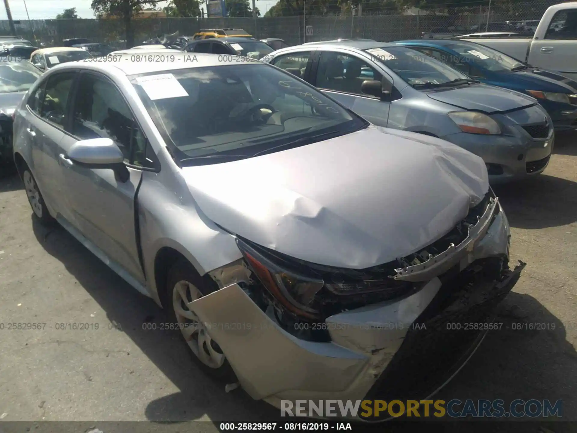 1 Photograph of a damaged car JTDEPRAE1LJ016819 TOYOTA COROLLA 2020