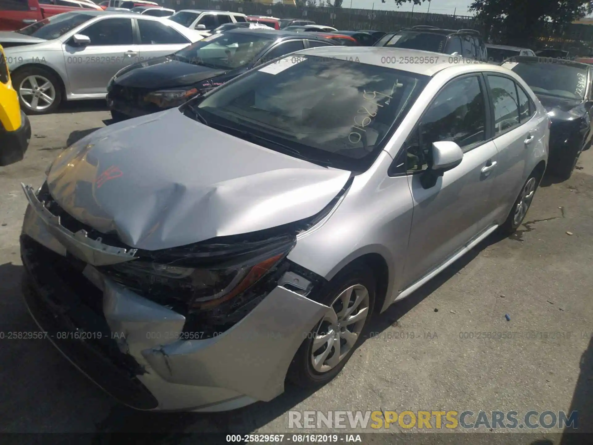 2 Photograph of a damaged car JTDEPRAE1LJ016819 TOYOTA COROLLA 2020