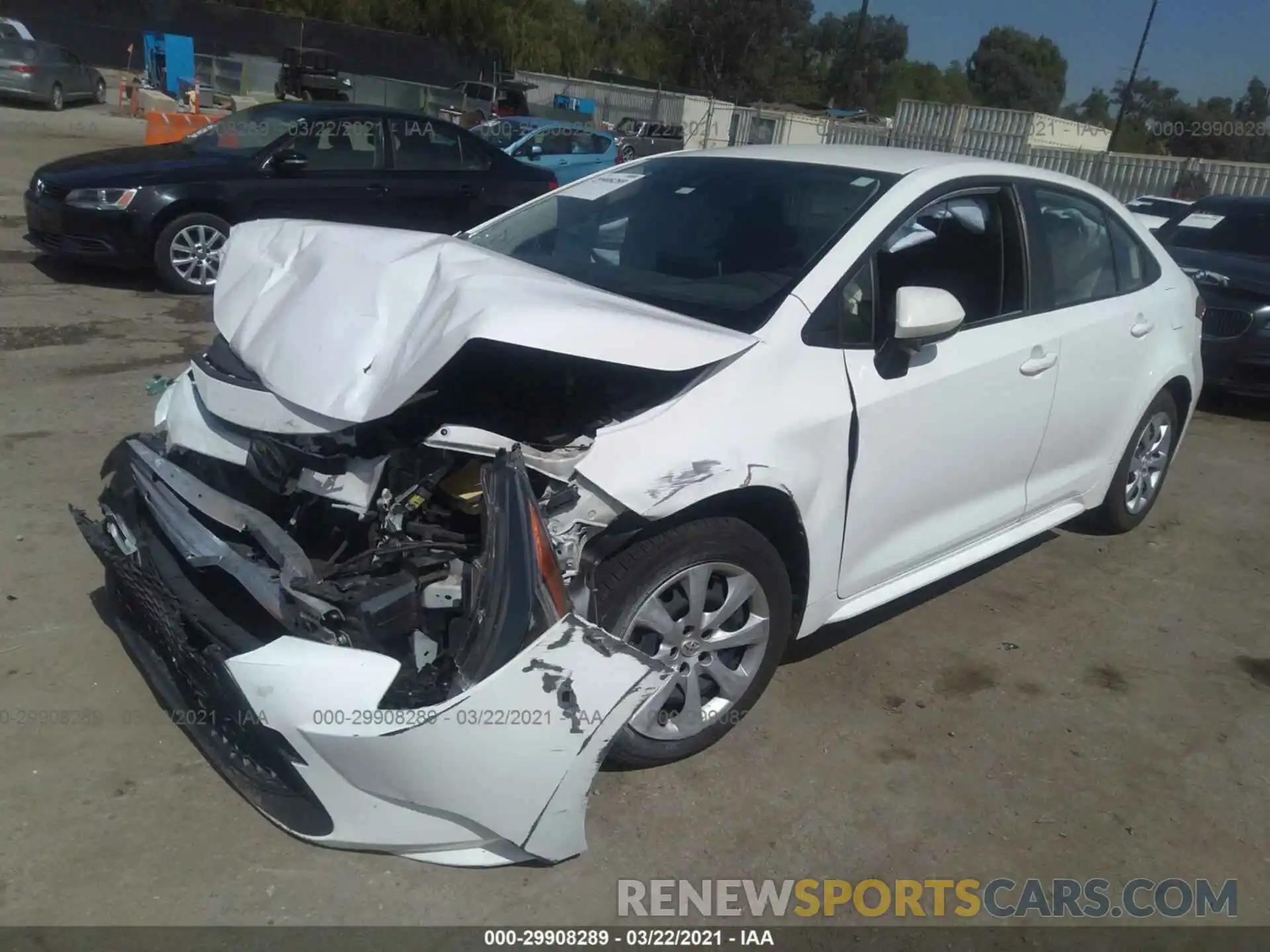 2 Photograph of a damaged car JTDEPRAE1LJ017419 TOYOTA COROLLA 2020