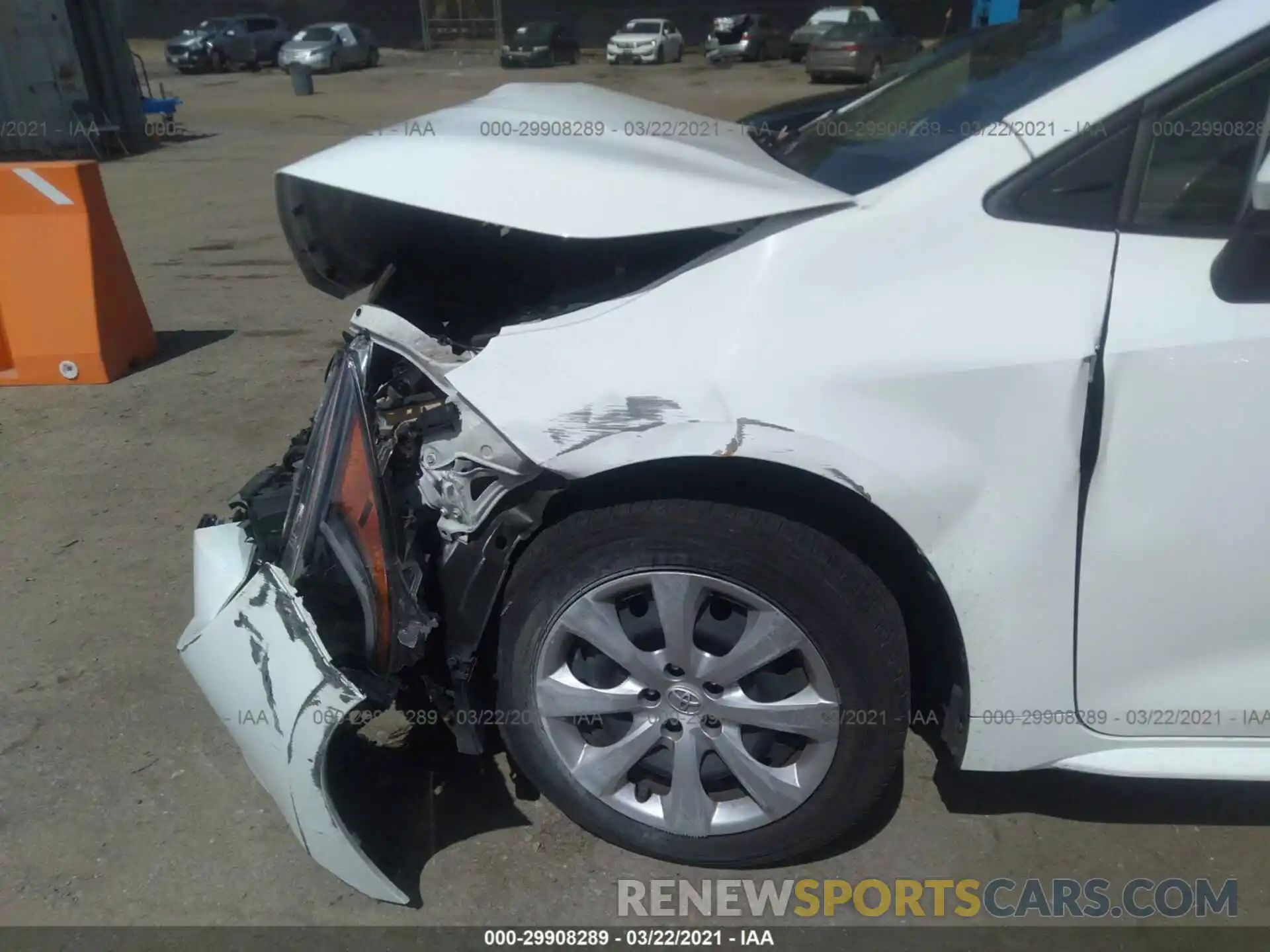 6 Photograph of a damaged car JTDEPRAE1LJ017419 TOYOTA COROLLA 2020