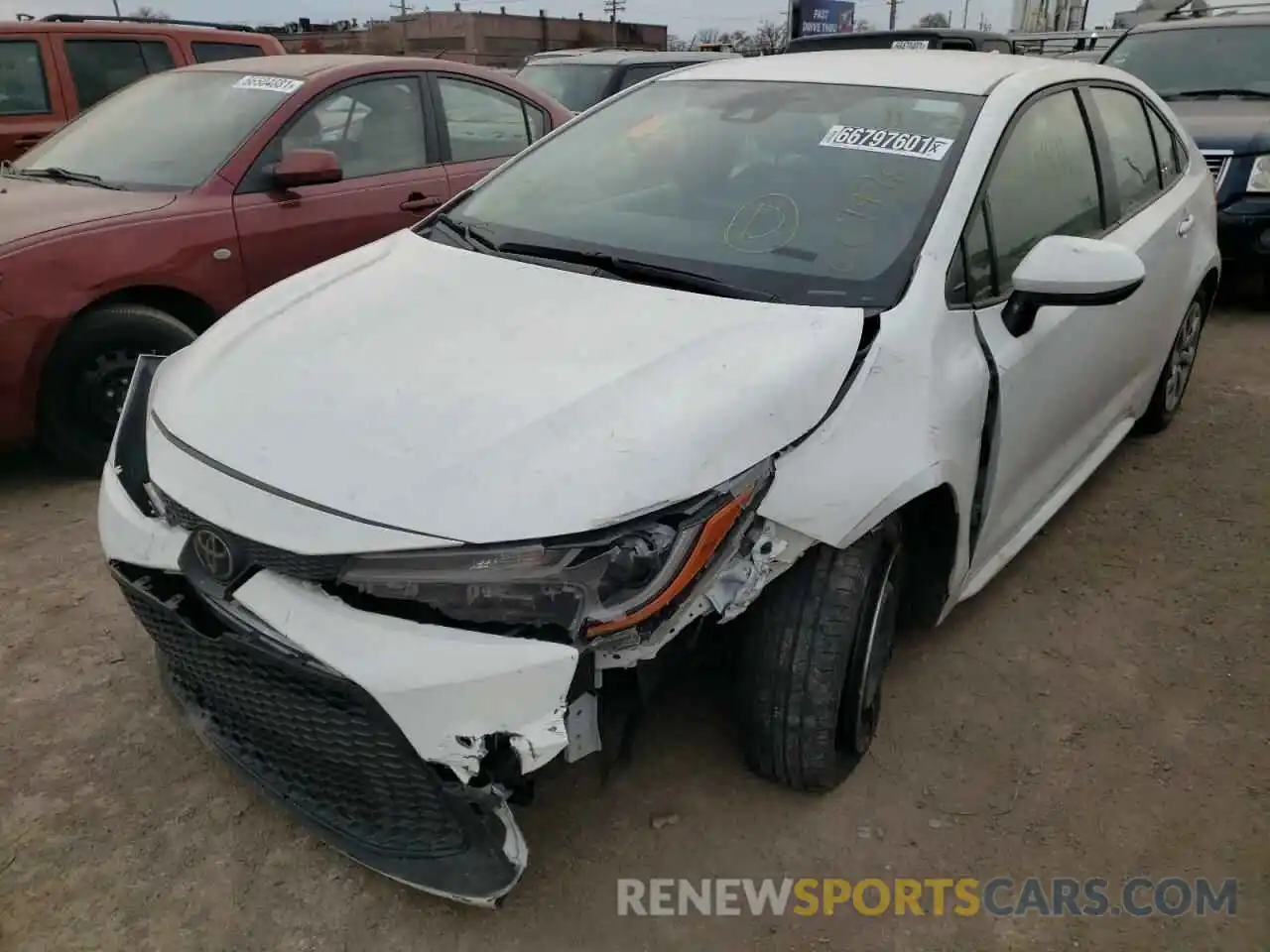 2 Photograph of a damaged car JTDEPRAE1LJ017937 TOYOTA COROLLA 2020