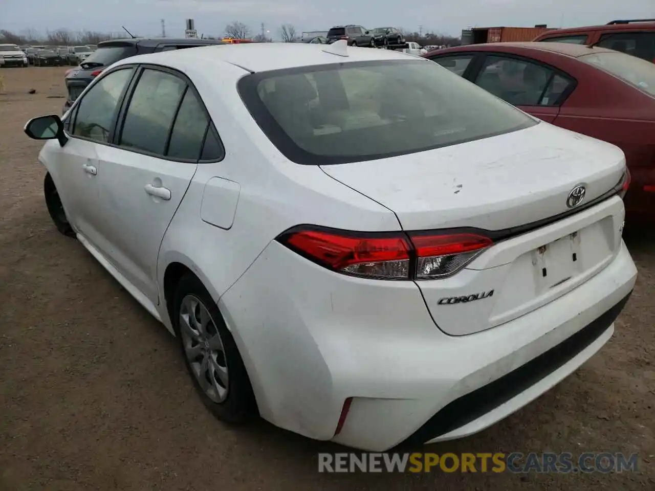 3 Photograph of a damaged car JTDEPRAE1LJ017937 TOYOTA COROLLA 2020