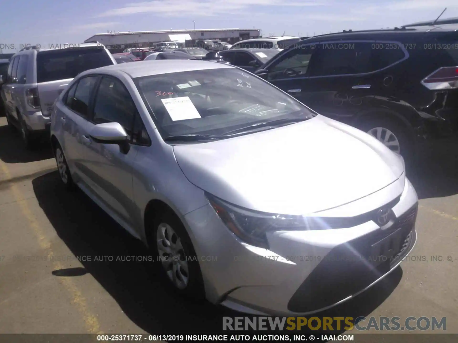 1 Photograph of a damaged car JTDEPRAE1LJ018151 TOYOTA COROLLA 2020