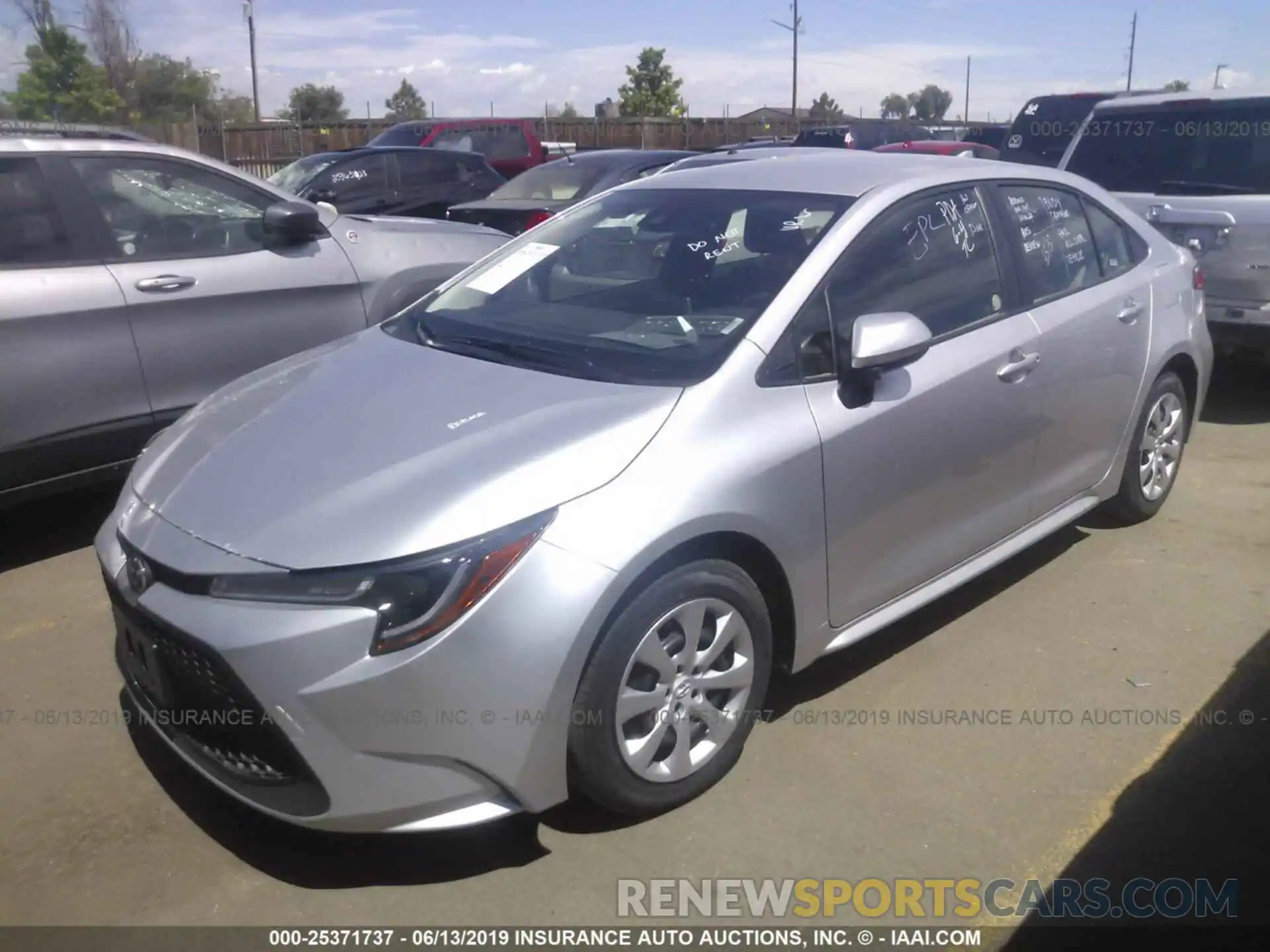 2 Photograph of a damaged car JTDEPRAE1LJ018151 TOYOTA COROLLA 2020