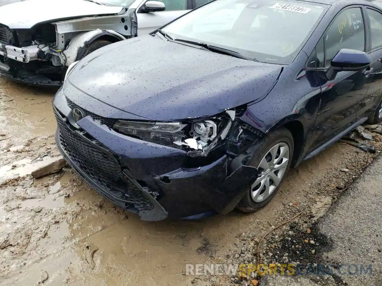 9 Photograph of a damaged car JTDEPRAE1LJ018425 TOYOTA COROLLA 2020