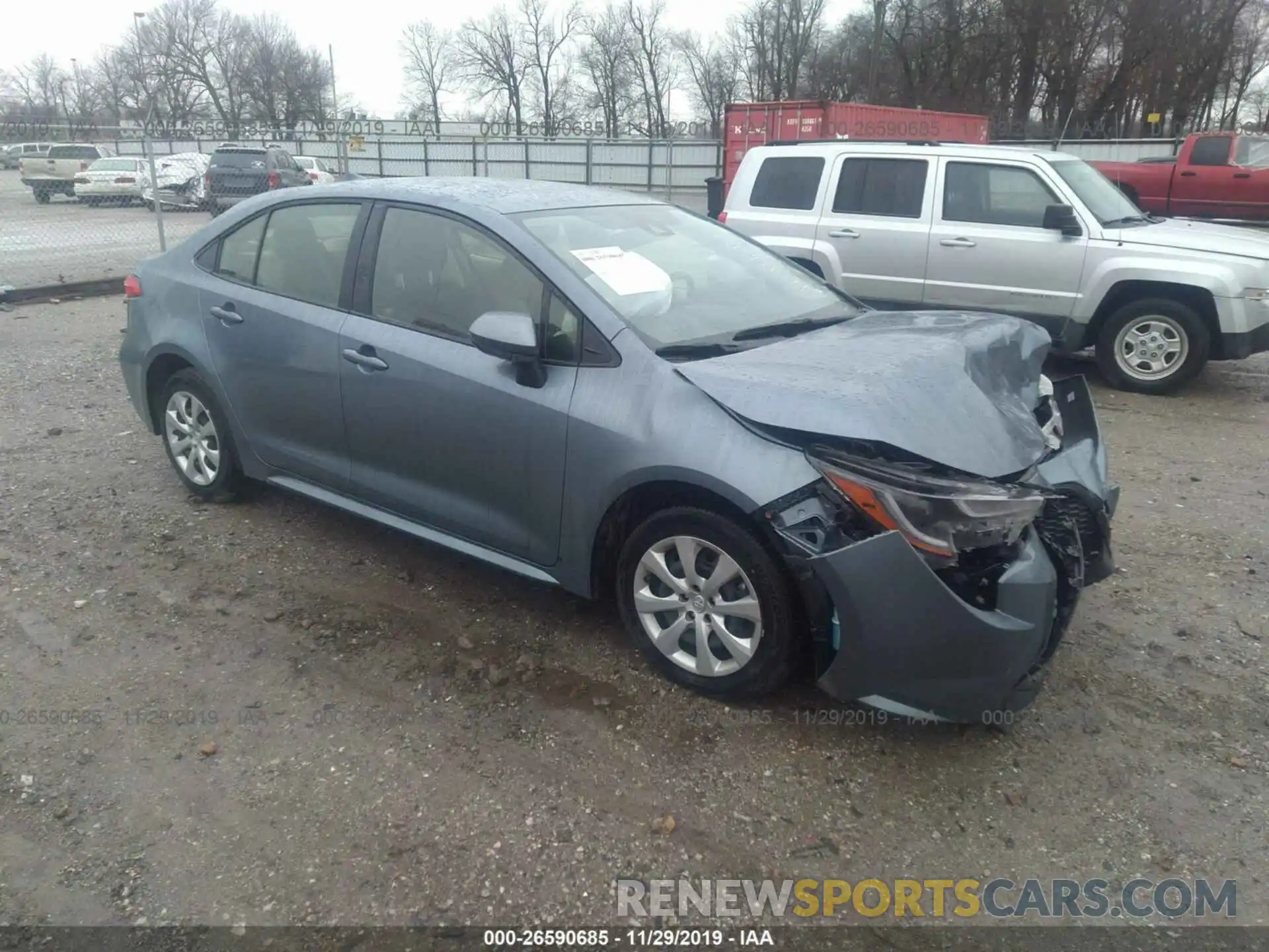 1 Photograph of a damaged car JTDEPRAE1LJ018568 TOYOTA COROLLA 2020