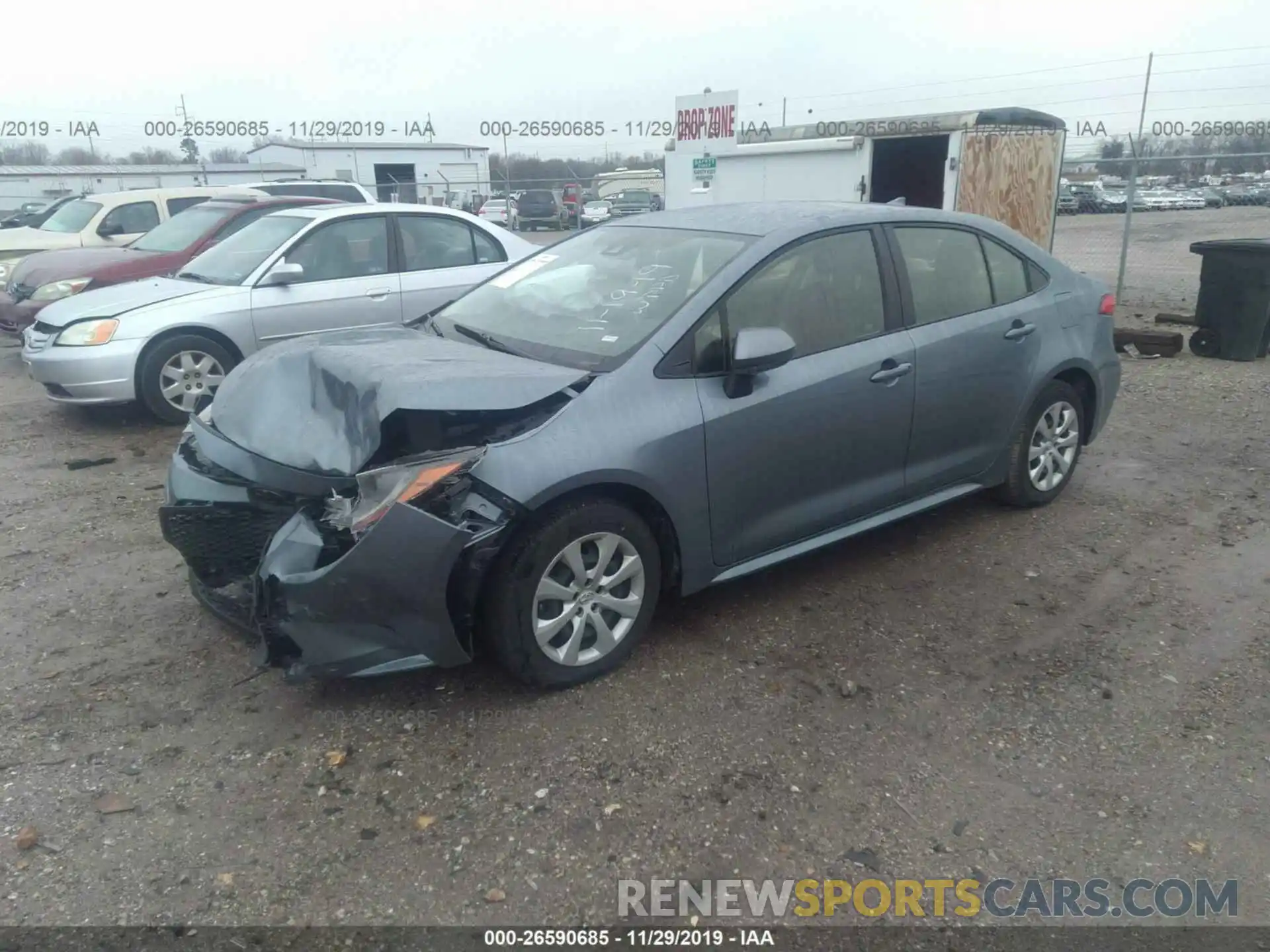 2 Photograph of a damaged car JTDEPRAE1LJ018568 TOYOTA COROLLA 2020