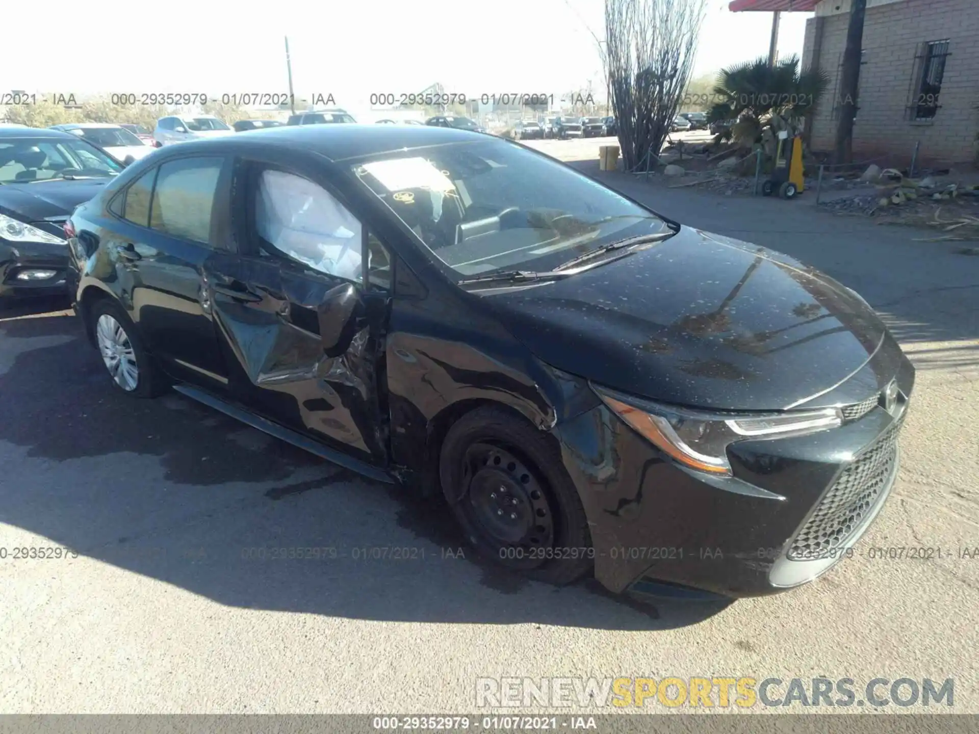 1 Photograph of a damaged car JTDEPRAE1LJ018702 TOYOTA COROLLA 2020