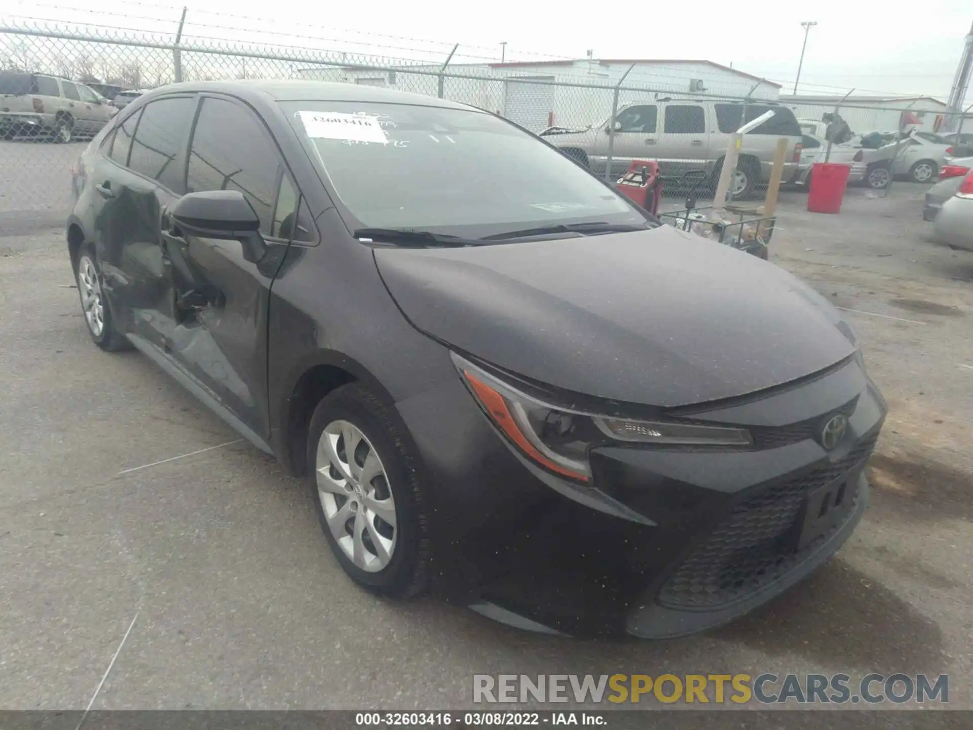 1 Photograph of a damaged car JTDEPRAE1LJ018795 TOYOTA COROLLA 2020