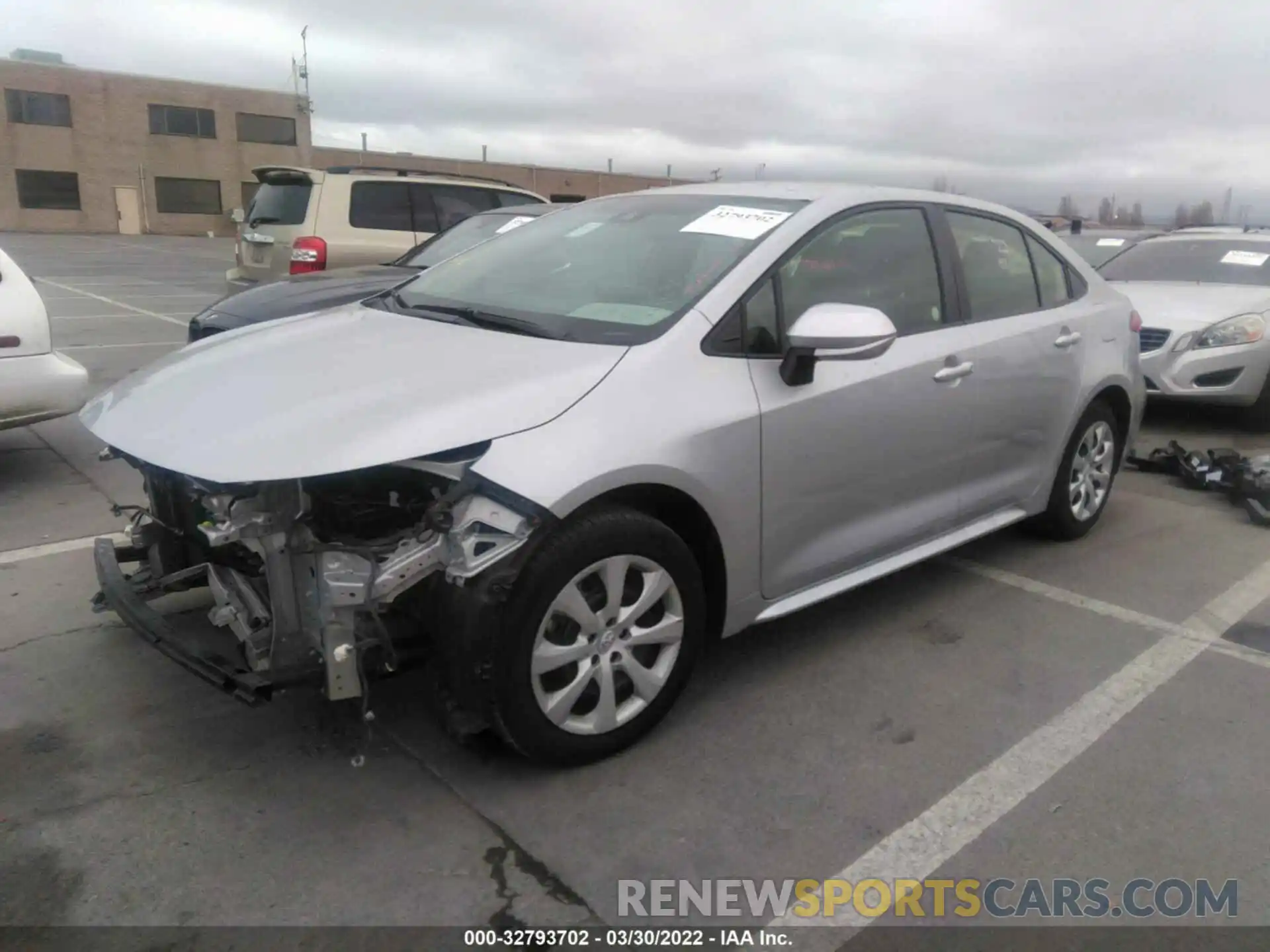 2 Photograph of a damaged car JTDEPRAE1LJ018991 TOYOTA COROLLA 2020