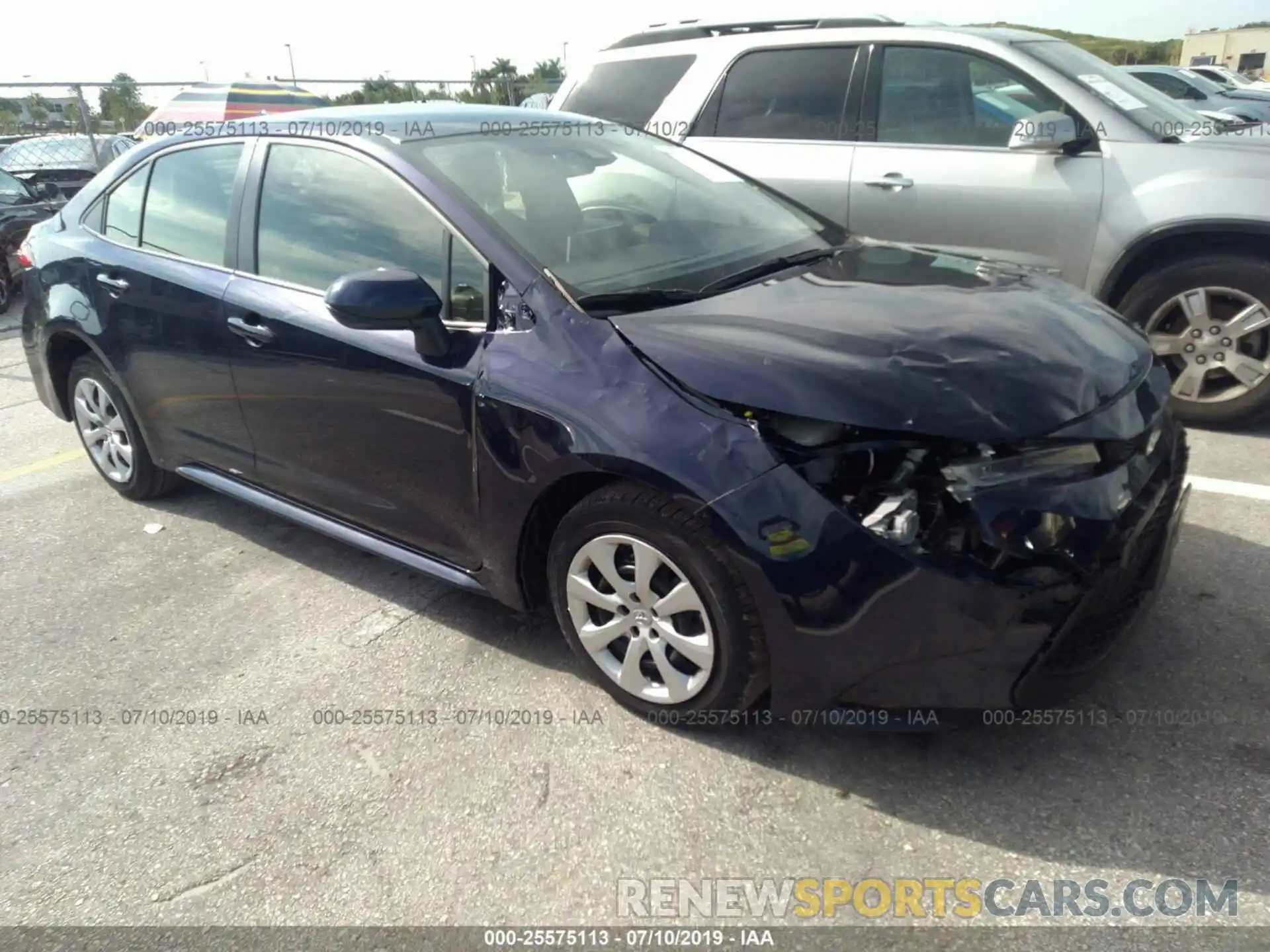 1 Photograph of a damaged car JTDEPRAE1LJ019008 TOYOTA COROLLA 2020