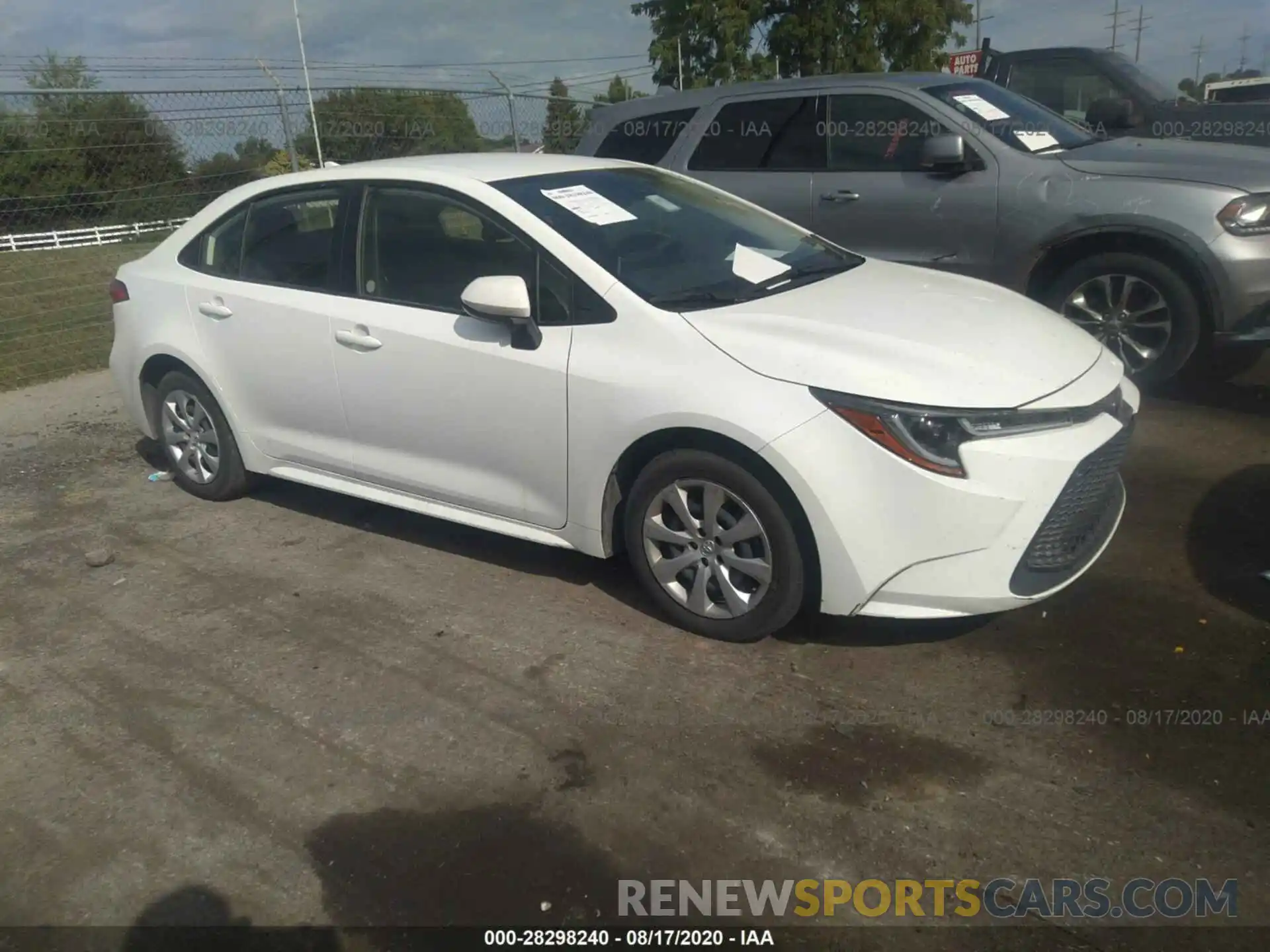 1 Photograph of a damaged car JTDEPRAE1LJ019140 TOYOTA COROLLA 2020