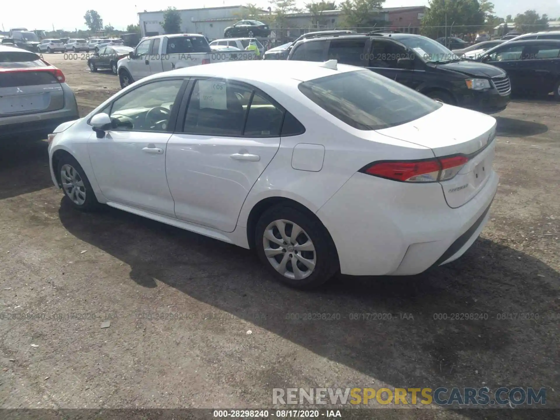 3 Photograph of a damaged car JTDEPRAE1LJ019140 TOYOTA COROLLA 2020