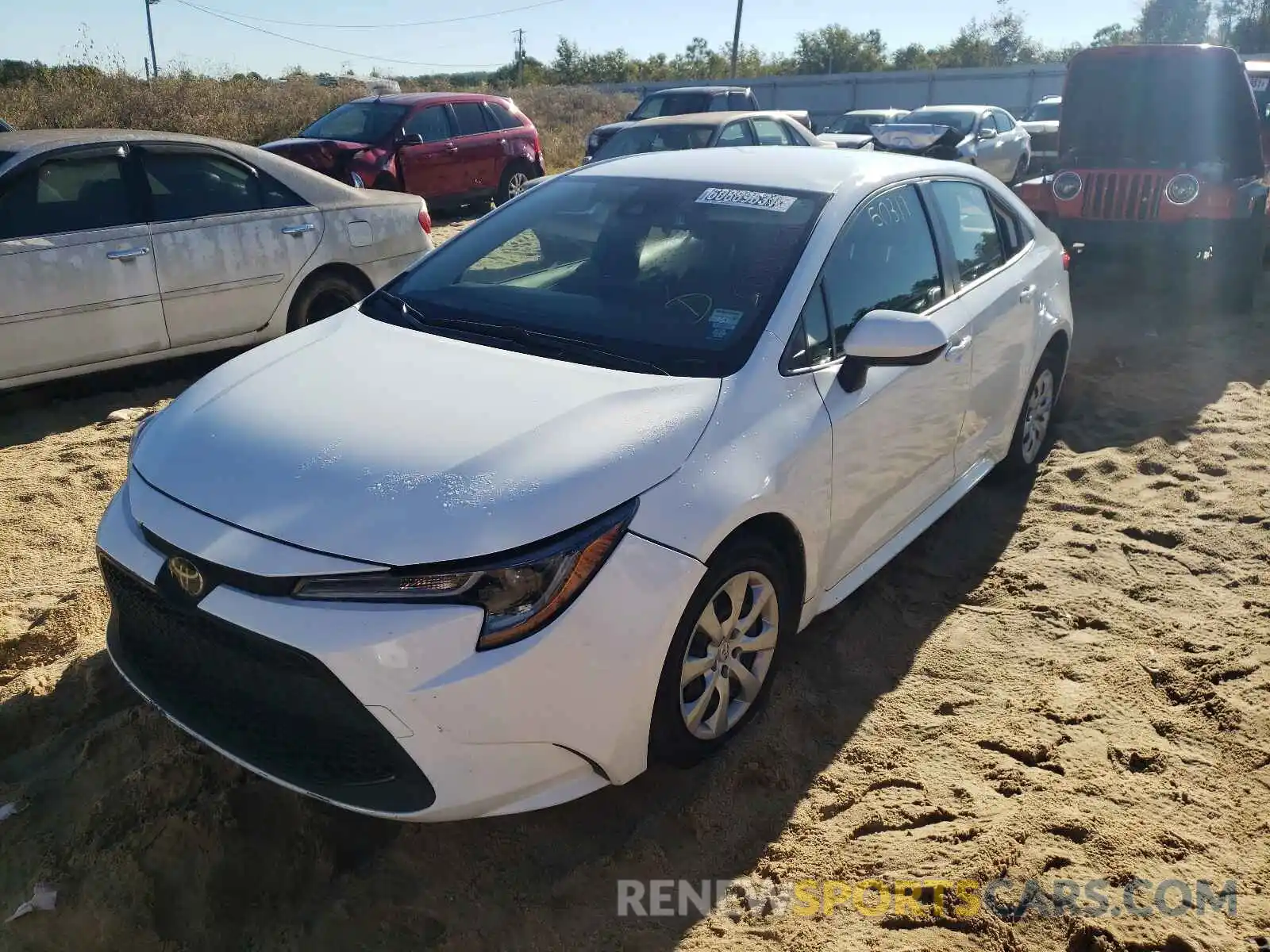 2 Photograph of a damaged car JTDEPRAE1LJ019333 TOYOTA COROLLA 2020