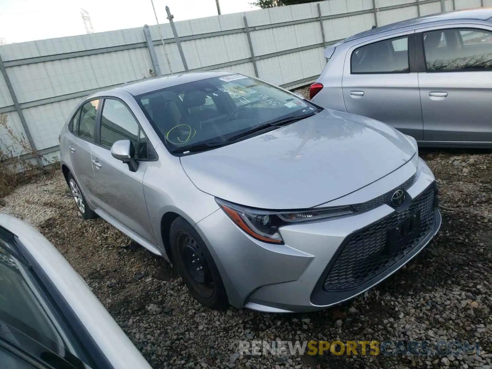 1 Photograph of a damaged car JTDEPRAE1LJ019798 TOYOTA COROLLA 2020