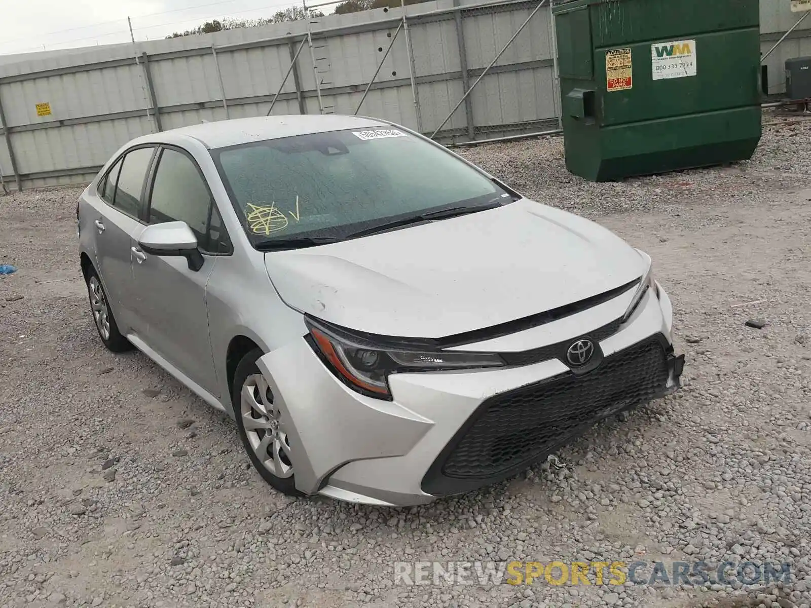 1 Photograph of a damaged car JTDEPRAE1LJ020000 TOYOTA COROLLA 2020