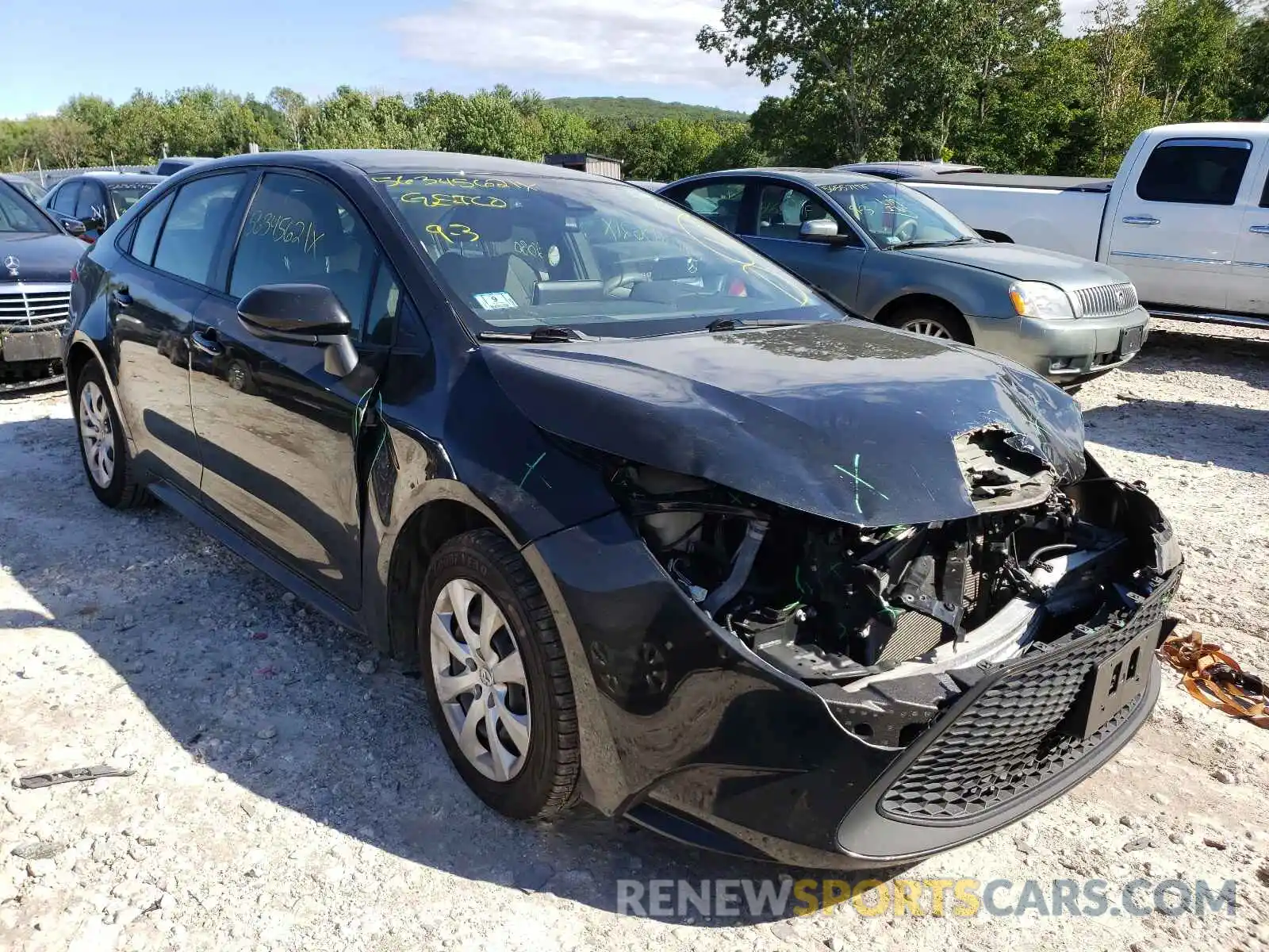 1 Photograph of a damaged car JTDEPRAE1LJ020367 TOYOTA COROLLA 2020