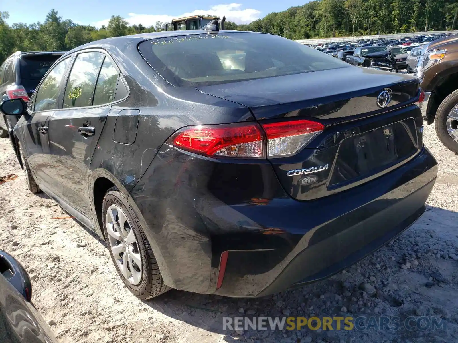 3 Photograph of a damaged car JTDEPRAE1LJ020367 TOYOTA COROLLA 2020