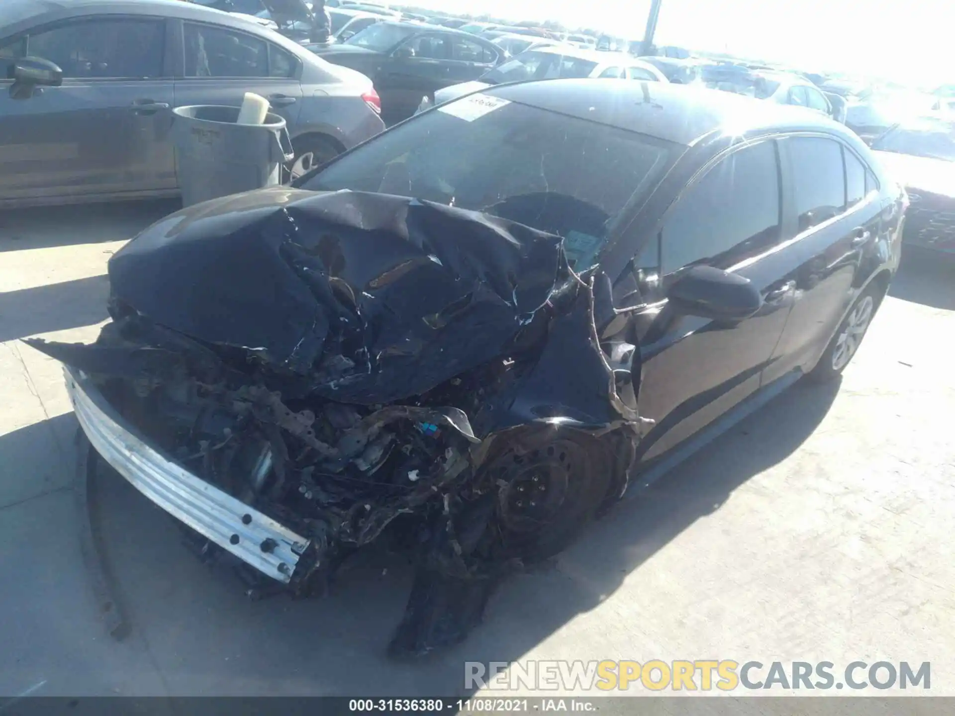 2 Photograph of a damaged car JTDEPRAE1LJ020384 TOYOTA COROLLA 2020