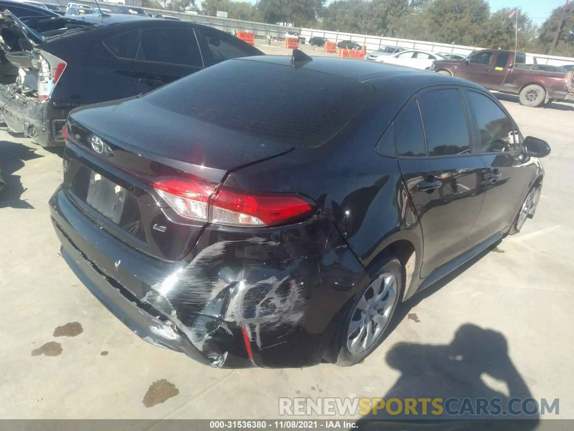 4 Photograph of a damaged car JTDEPRAE1LJ020384 TOYOTA COROLLA 2020