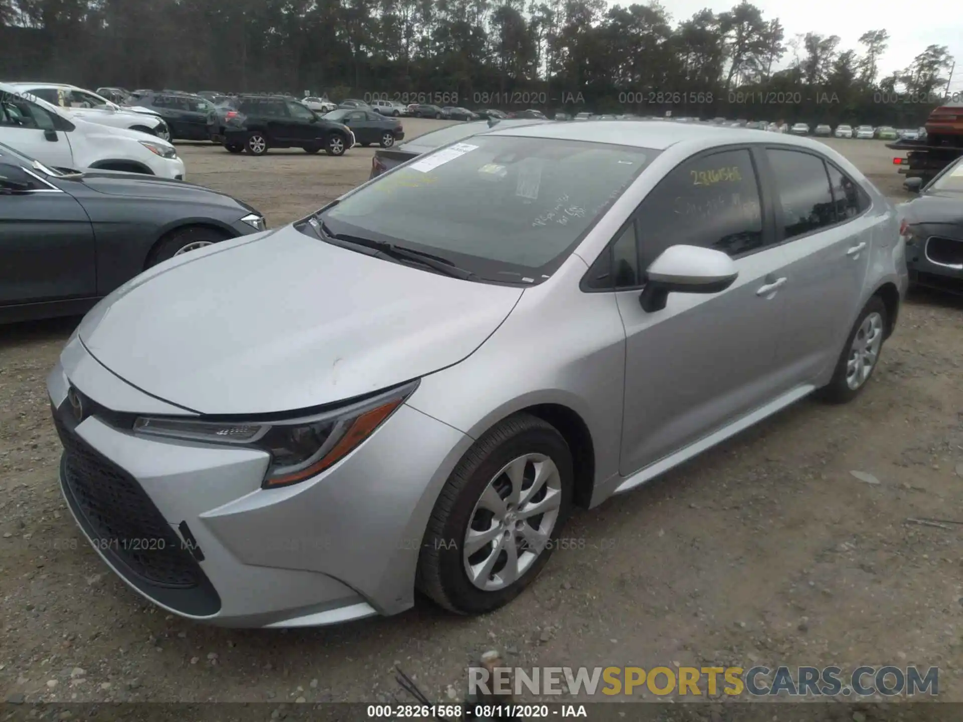 2 Photograph of a damaged car JTDEPRAE1LJ020434 TOYOTA COROLLA 2020