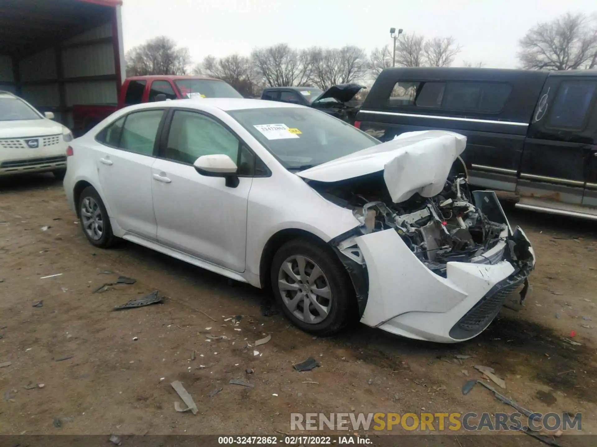 1 Photograph of a damaged car JTDEPRAE1LJ020482 TOYOTA COROLLA 2020