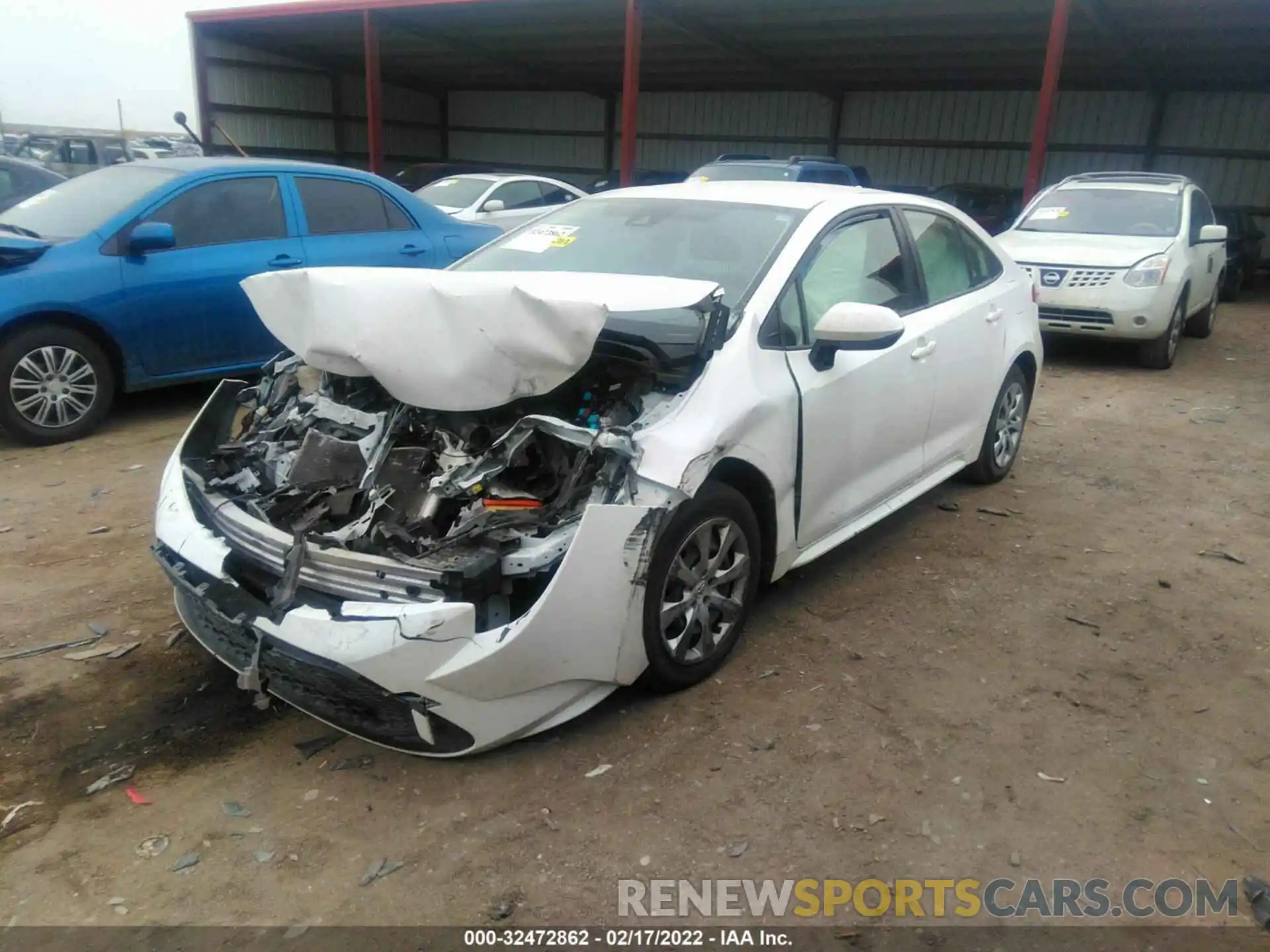 2 Photograph of a damaged car JTDEPRAE1LJ020482 TOYOTA COROLLA 2020