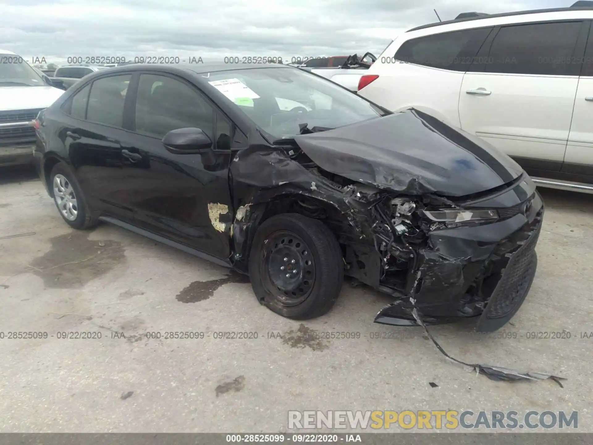 1 Photograph of a damaged car JTDEPRAE1LJ020689 TOYOTA COROLLA 2020