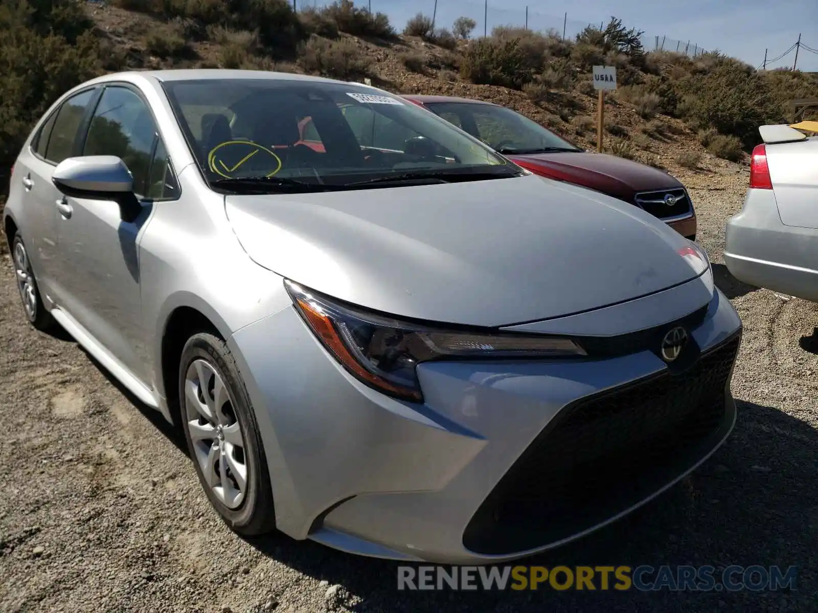 1 Photograph of a damaged car JTDEPRAE1LJ020739 TOYOTA COROLLA 2020