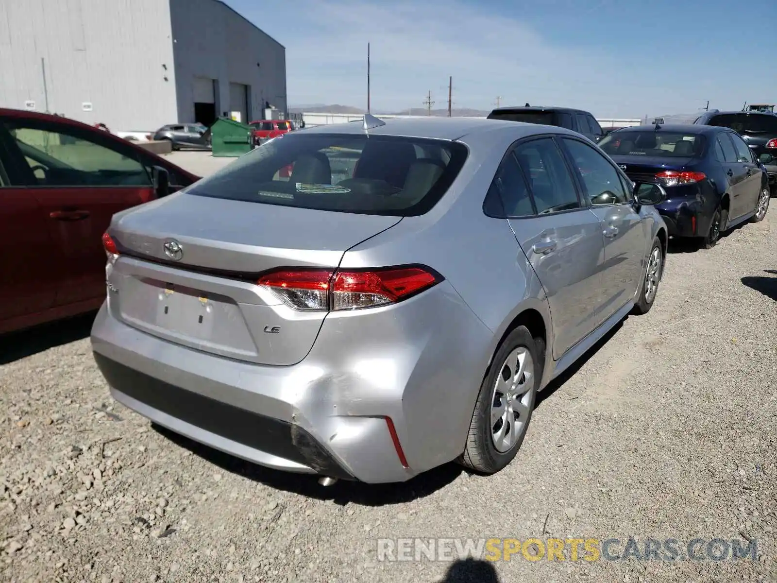 4 Photograph of a damaged car JTDEPRAE1LJ020739 TOYOTA COROLLA 2020