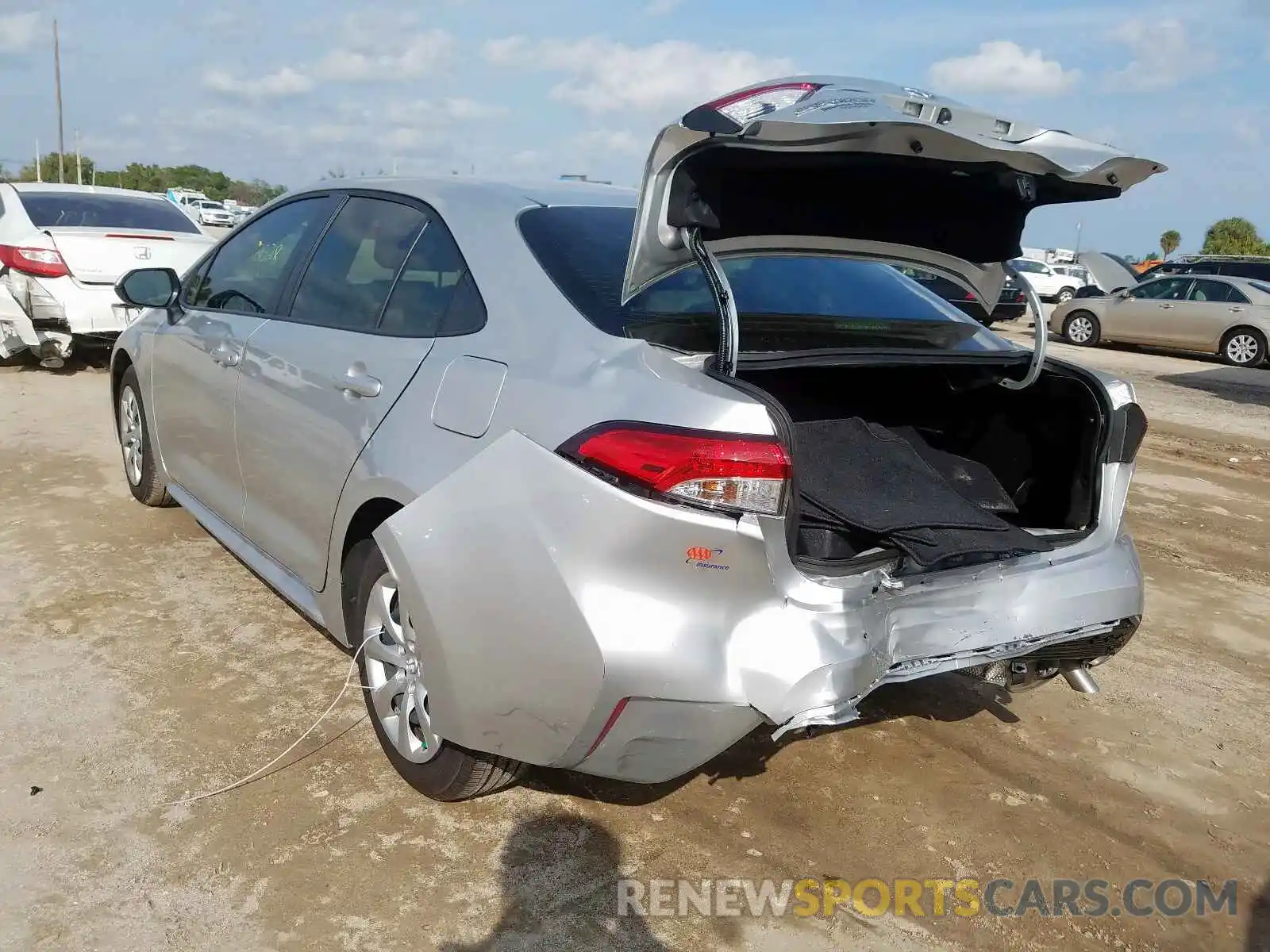 3 Photograph of a damaged car JTDEPRAE1LJ021003 TOYOTA COROLLA 2020