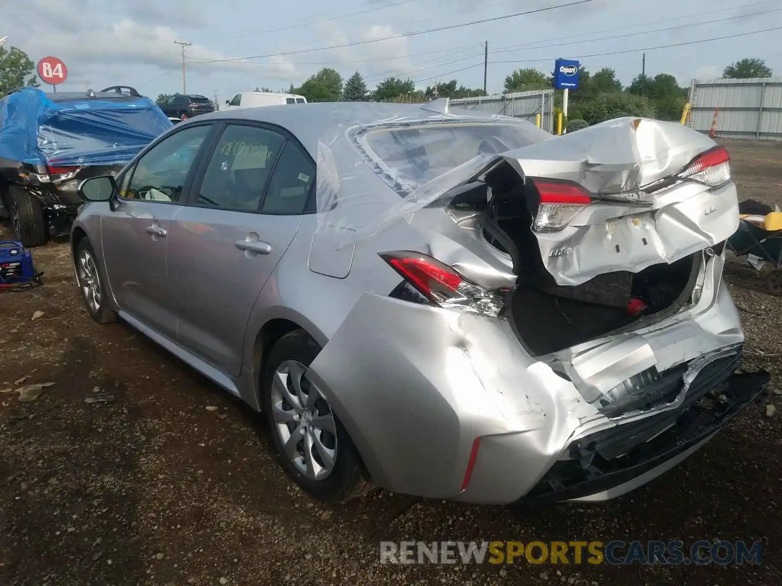 3 Photograph of a damaged car JTDEPRAE1LJ021163 TOYOTA COROLLA 2020