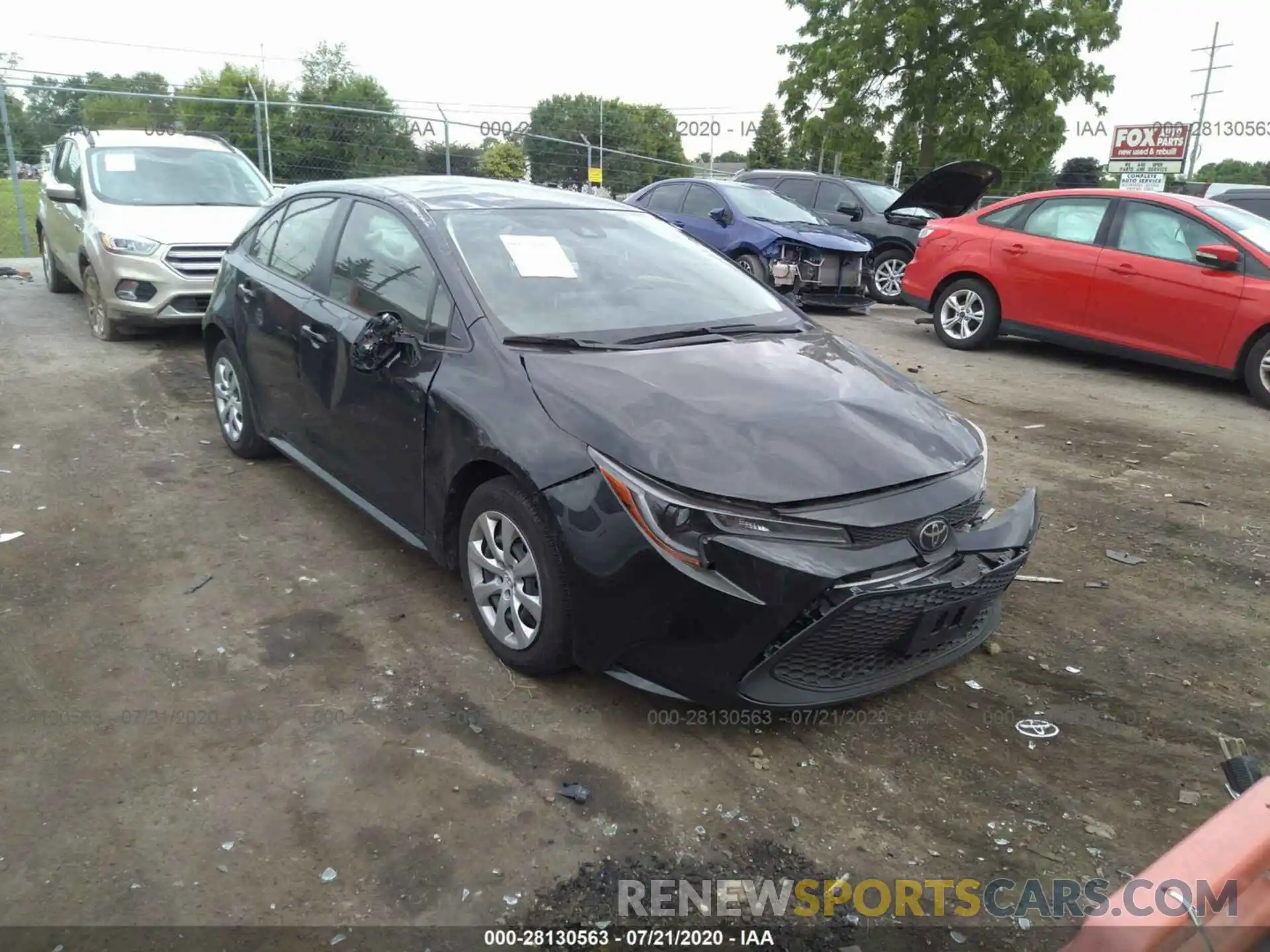 1 Photograph of a damaged car JTDEPRAE1LJ021275 TOYOTA COROLLA 2020