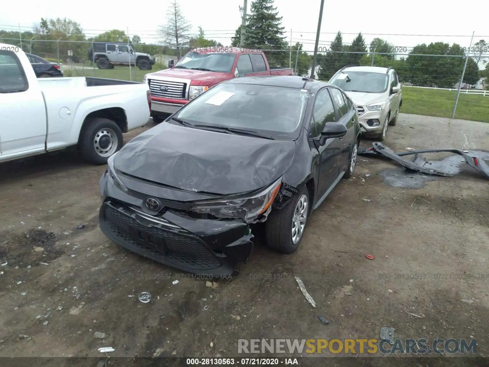 2 Photograph of a damaged car JTDEPRAE1LJ021275 TOYOTA COROLLA 2020