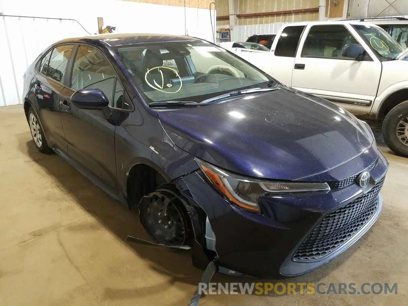 1 Photograph of a damaged car JTDEPRAE1LJ021308 TOYOTA COROLLA 2020