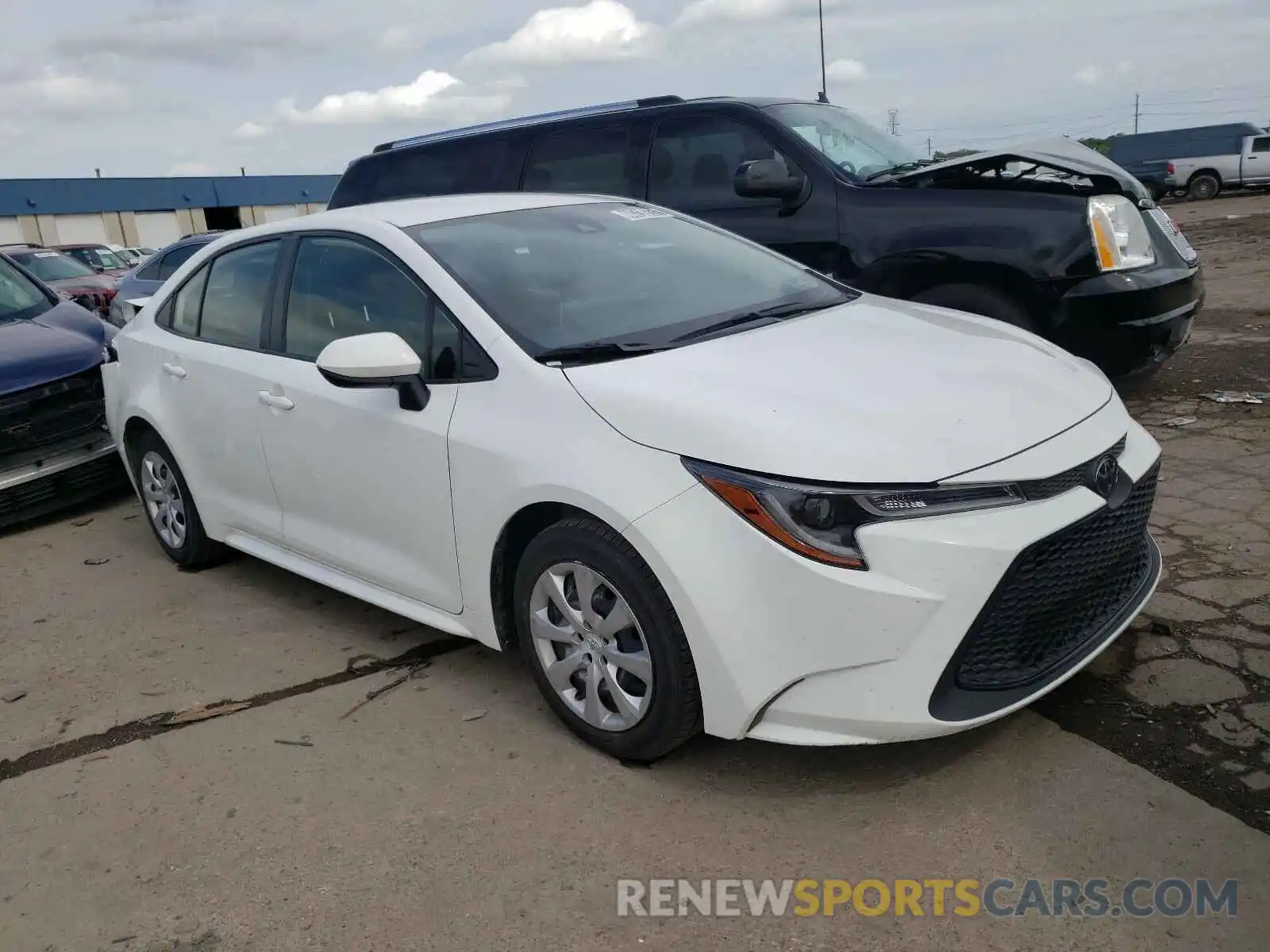 1 Photograph of a damaged car JTDEPRAE1LJ021681 TOYOTA COROLLA 2020