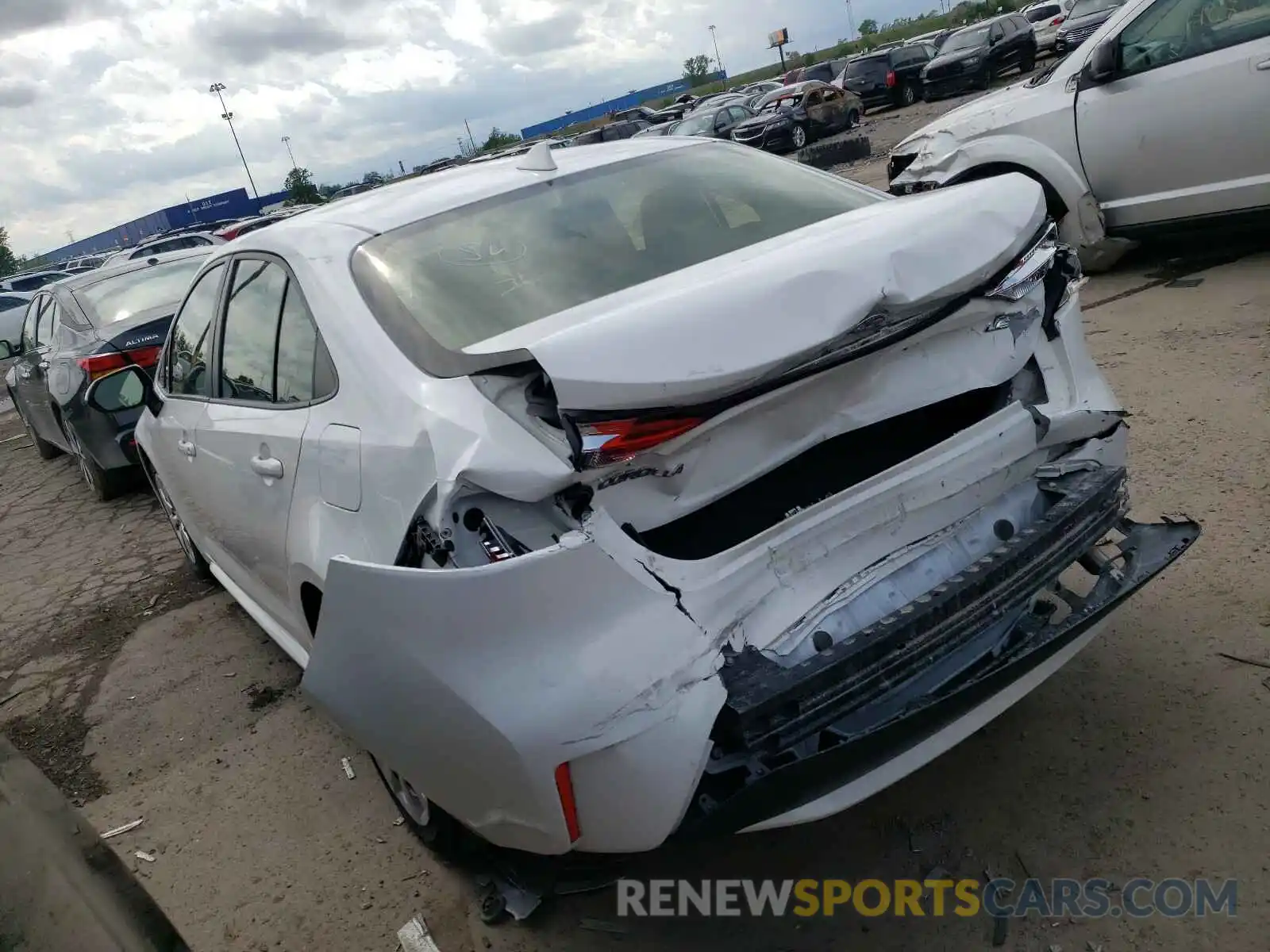 3 Photograph of a damaged car JTDEPRAE1LJ021681 TOYOTA COROLLA 2020