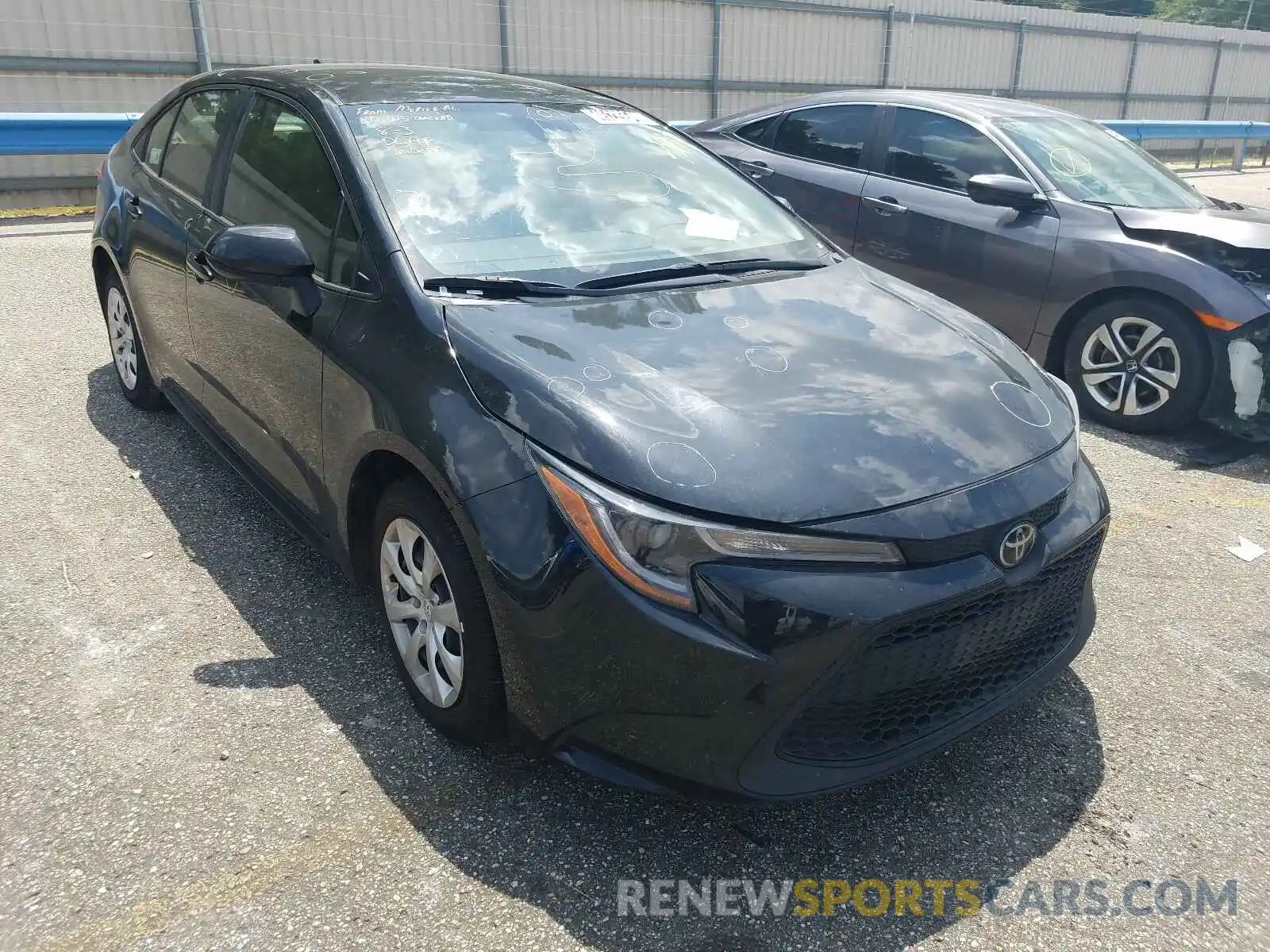 1 Photograph of a damaged car JTDEPRAE1LJ021888 TOYOTA COROLLA 2020