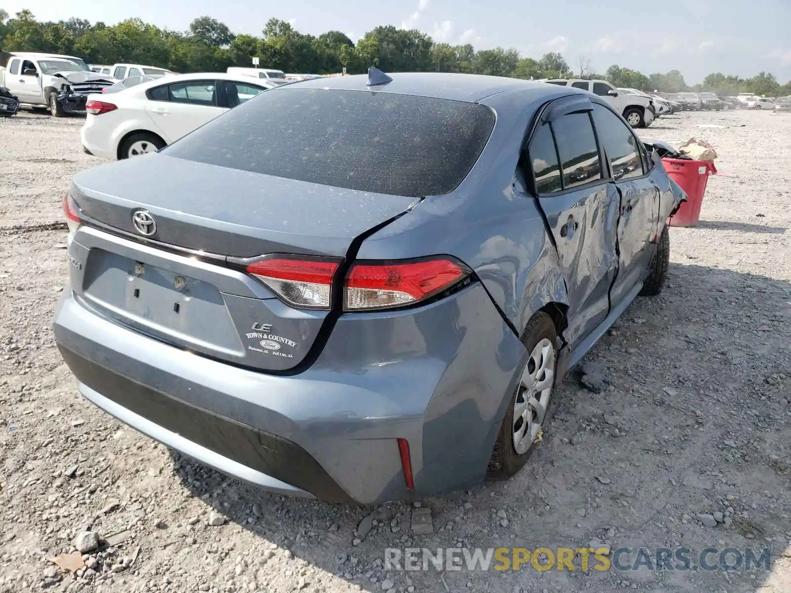 4 Photograph of a damaged car JTDEPRAE1LJ022216 TOYOTA COROLLA 2020