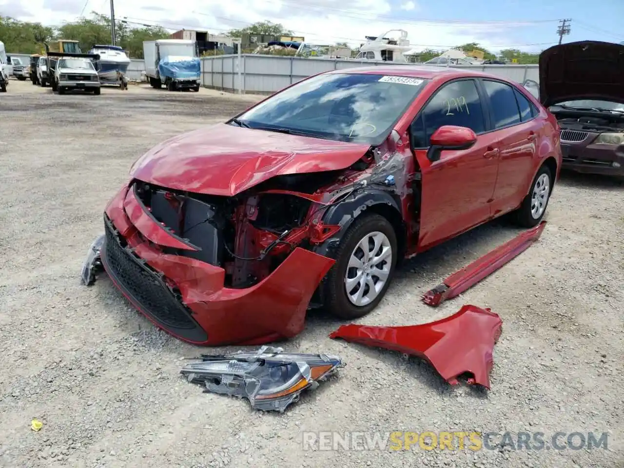 2 Photograph of a damaged car JTDEPRAE1LJ022913 TOYOTA COROLLA 2020