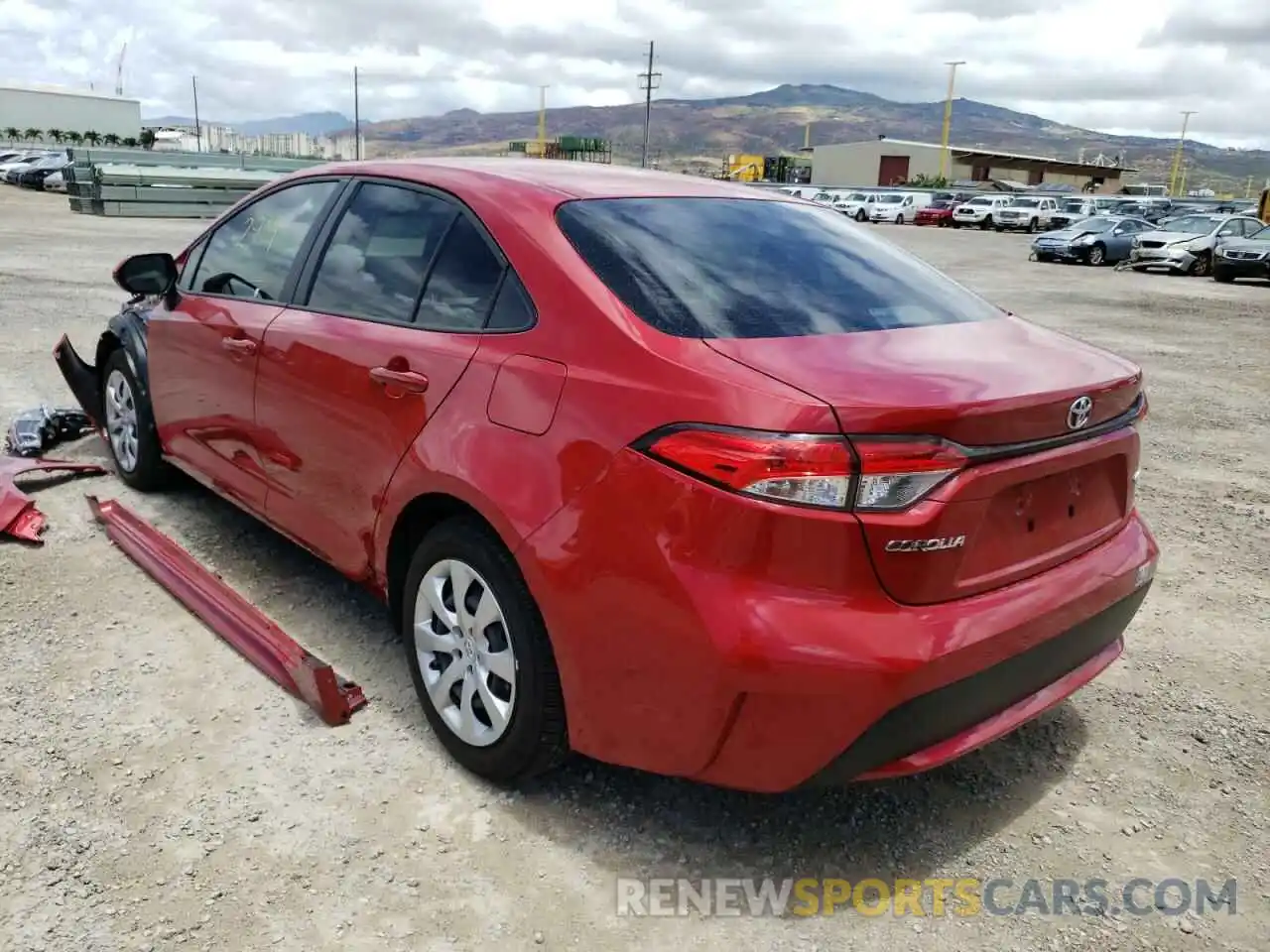 3 Photograph of a damaged car JTDEPRAE1LJ022913 TOYOTA COROLLA 2020