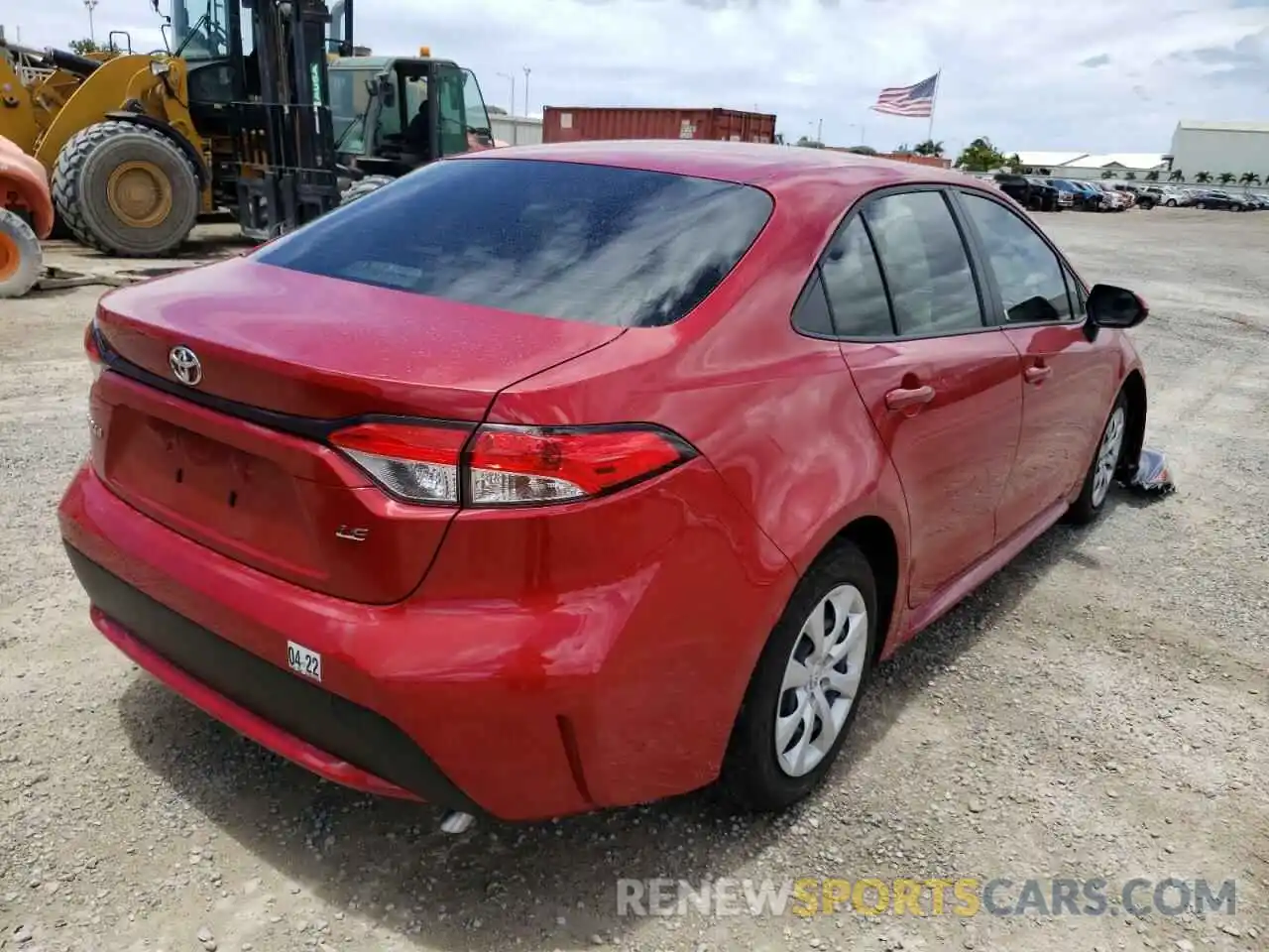 4 Photograph of a damaged car JTDEPRAE1LJ022913 TOYOTA COROLLA 2020