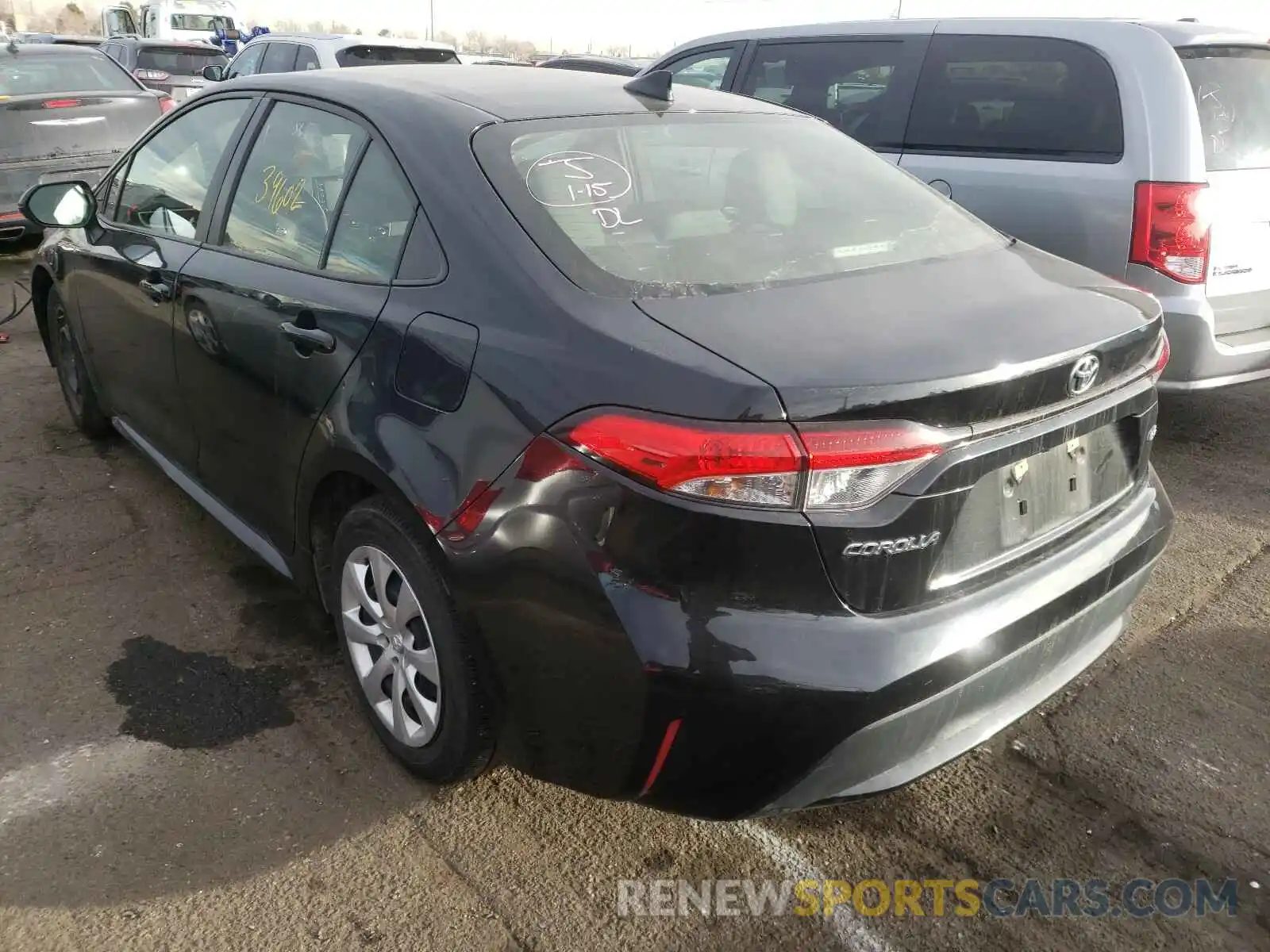 3 Photograph of a damaged car JTDEPRAE1LJ022975 TOYOTA COROLLA 2020